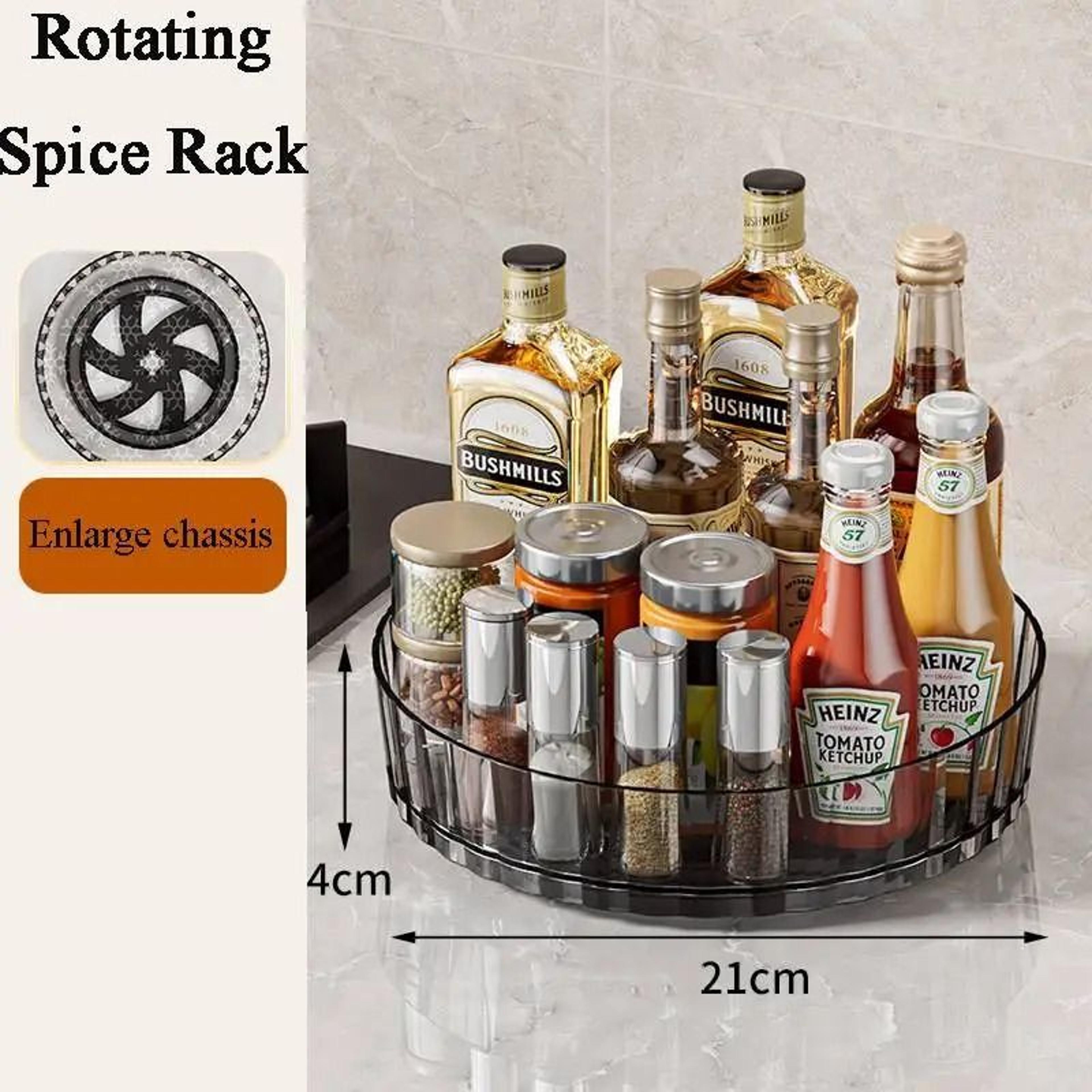 Rotating Spice Organizer Tray For Kitchen Cabinets Cosmetics And Home Storage 2