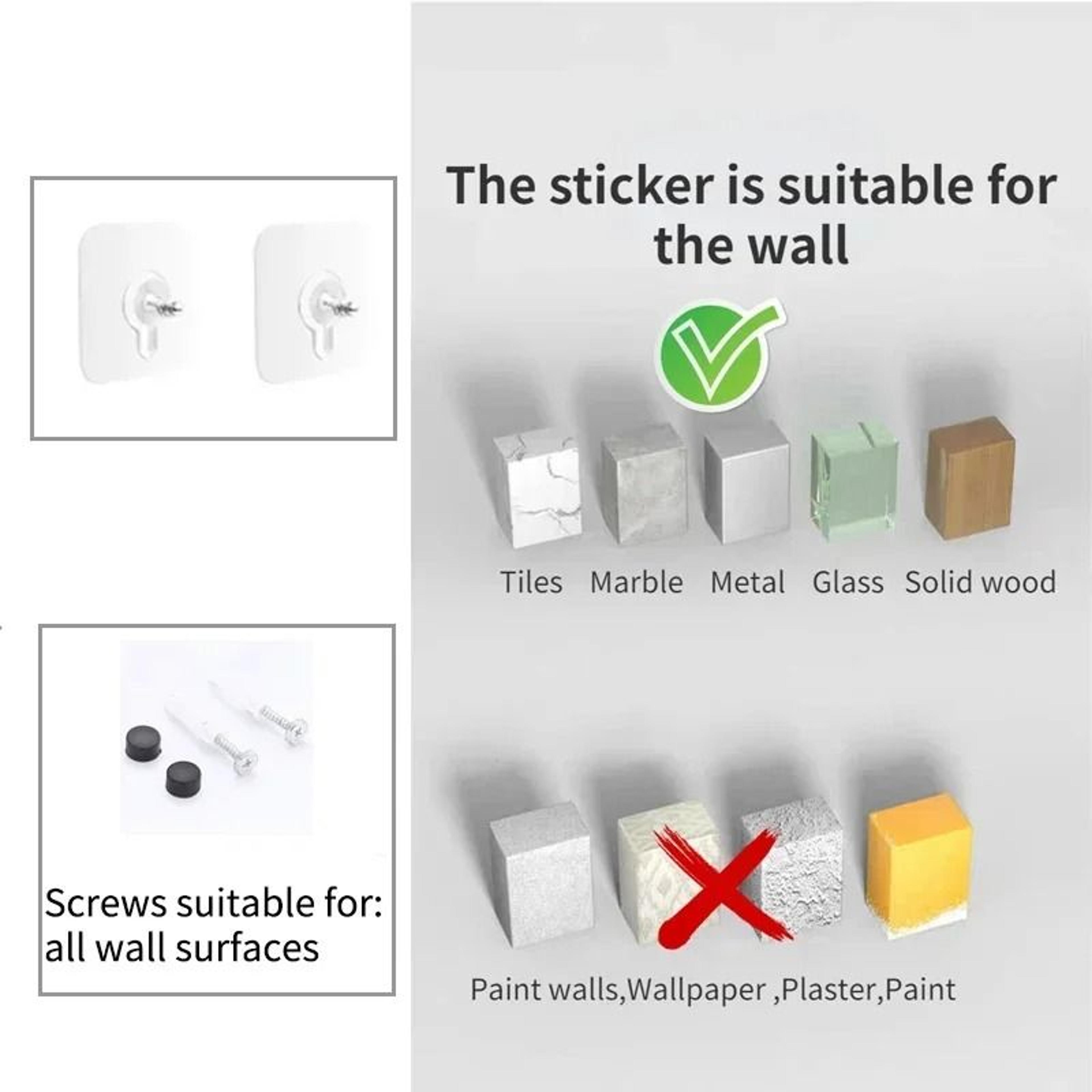 No Drill White Shower Wall Shelf For Bathroom Kitchen Storage 18