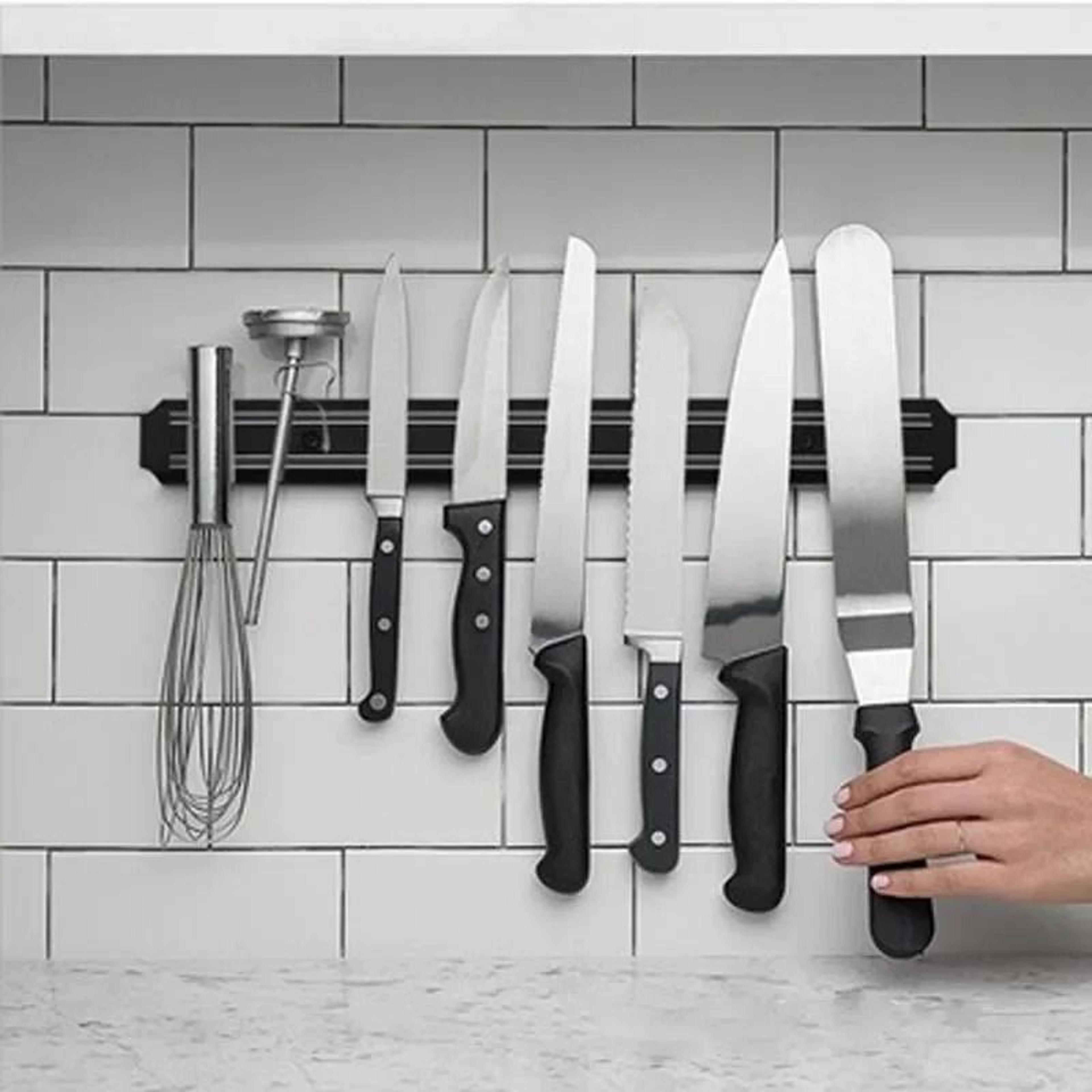 wall mounted stainless steel magnetic knife holder