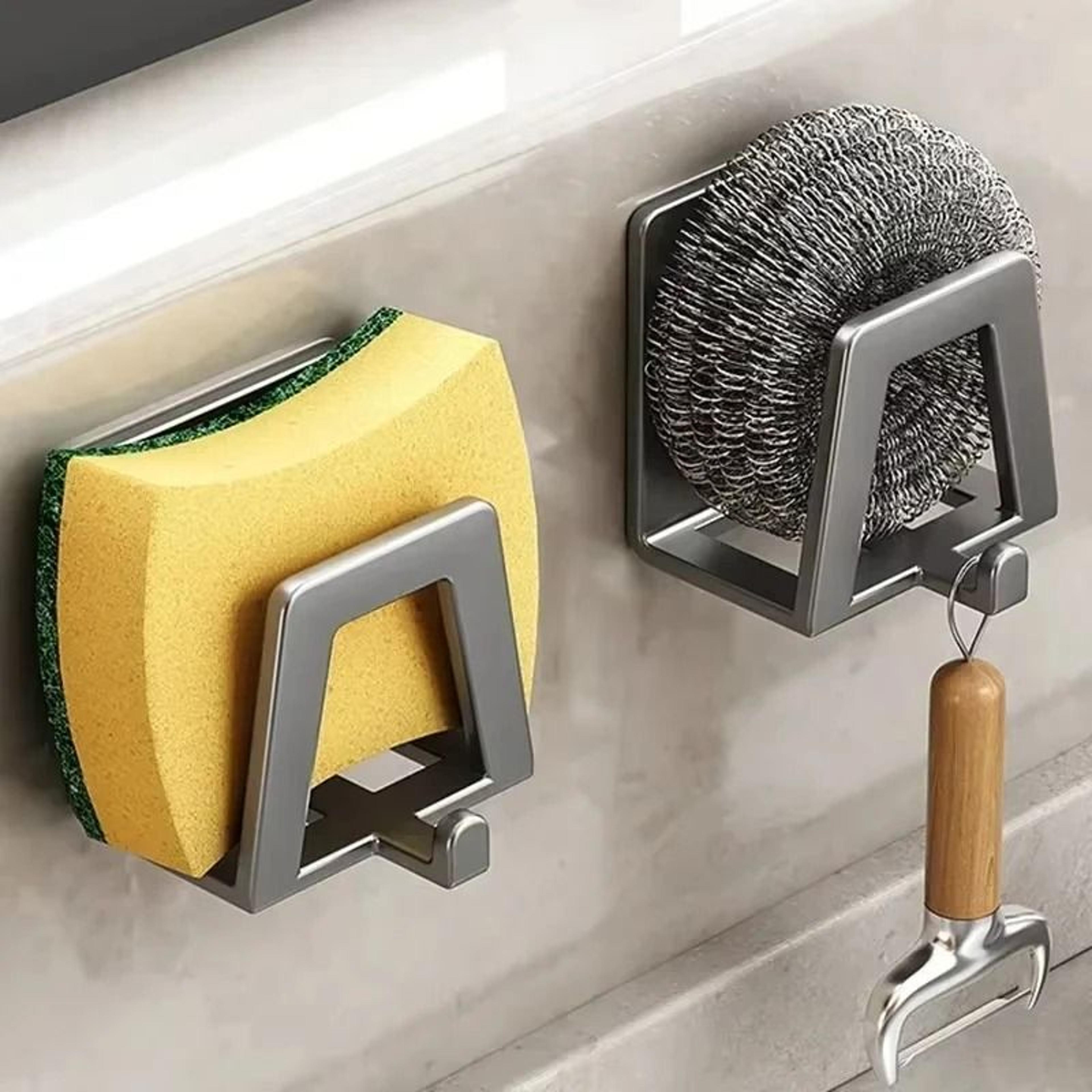Self Adhesive Stainless Steel Sponge Holder For Kitchen Sink 5