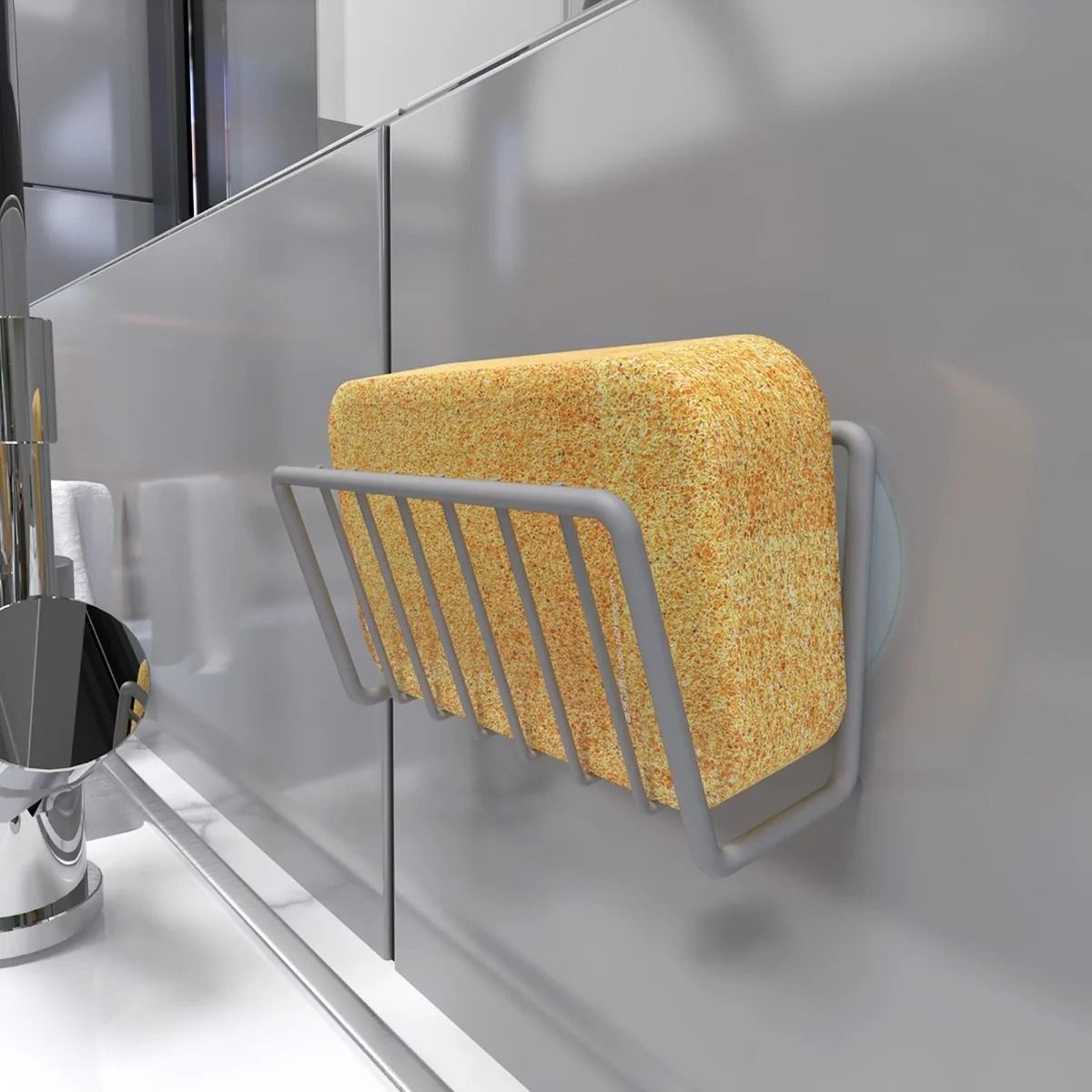 Metal Sponge Rack With Suction Cups For Kitchen Sink Storage 6
