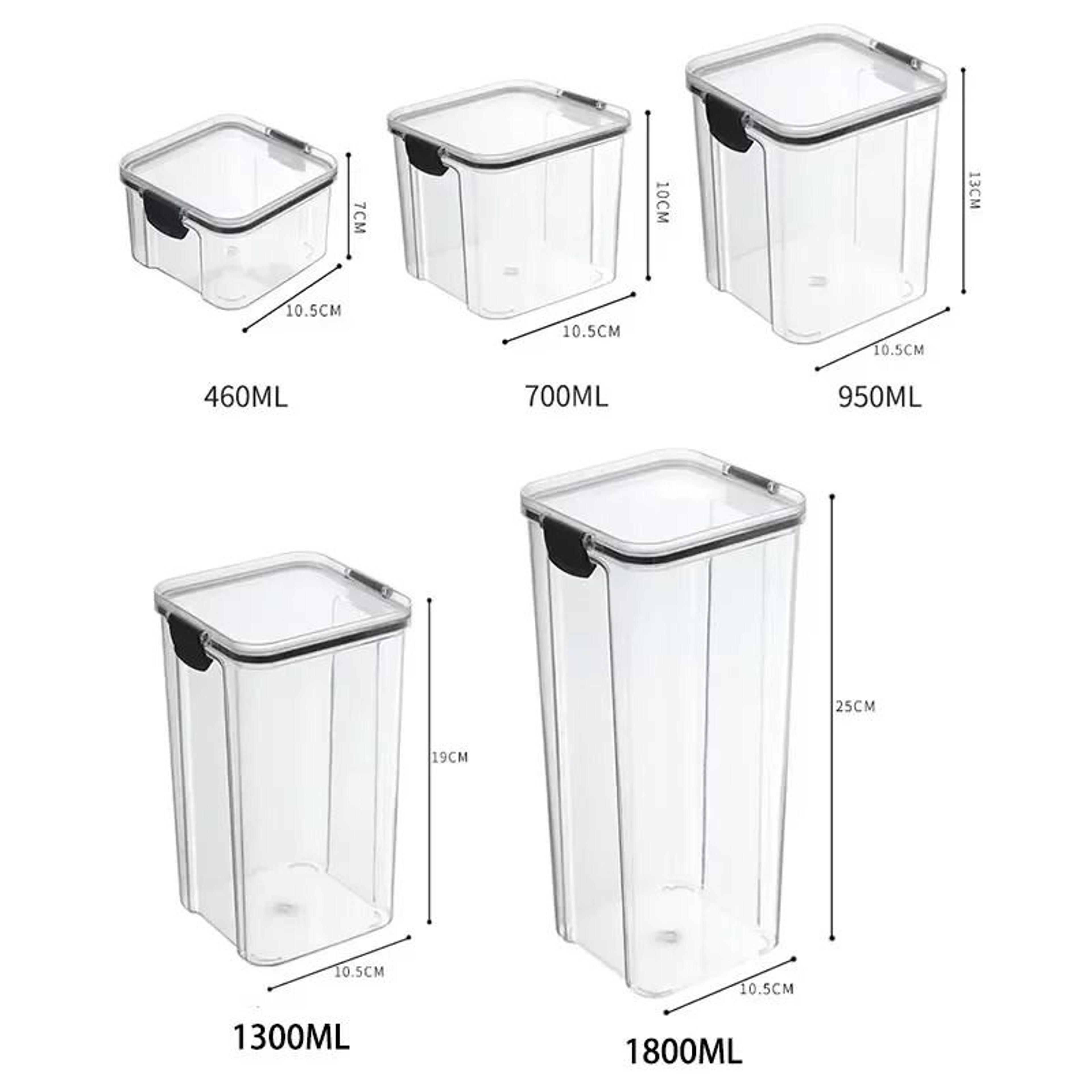 Clear Sealed Kitchen Storage Jar For Grains And Dried Fruit 22