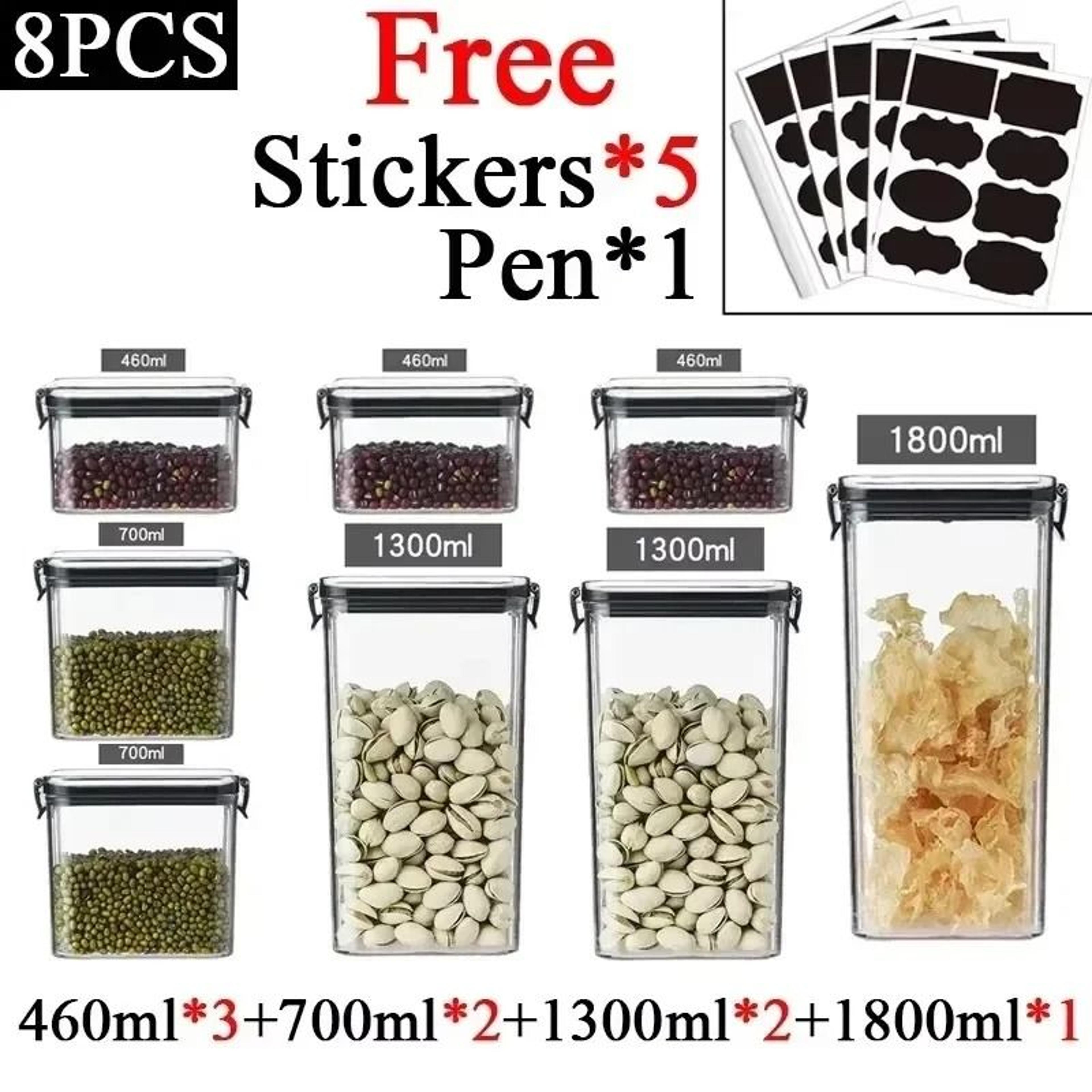 Clear Sealed Kitchen Storage Jar For Grains And Dried Fruit 20