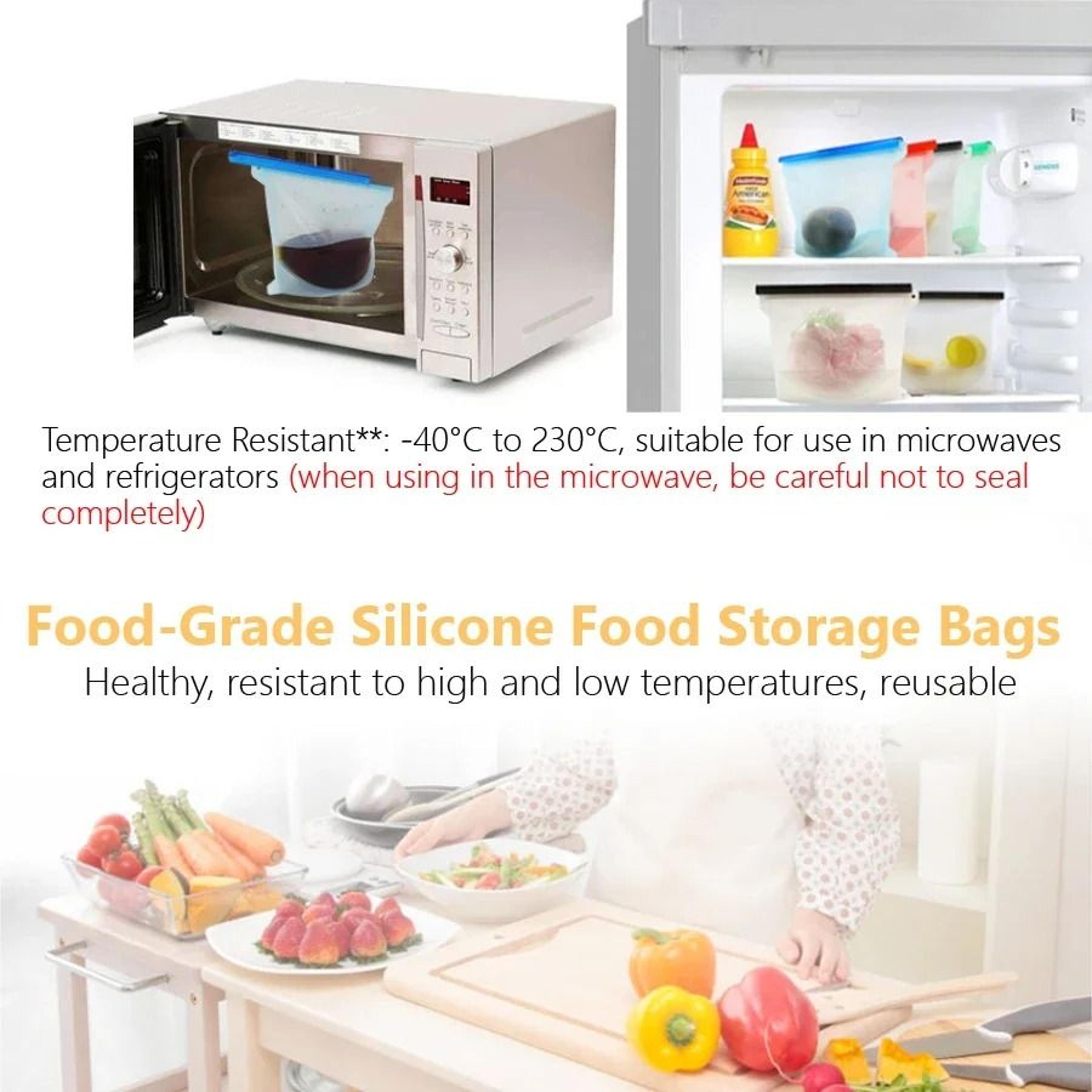 Reusable Silicone Food Storage Bag For Lunch Snacks And Freezer 6