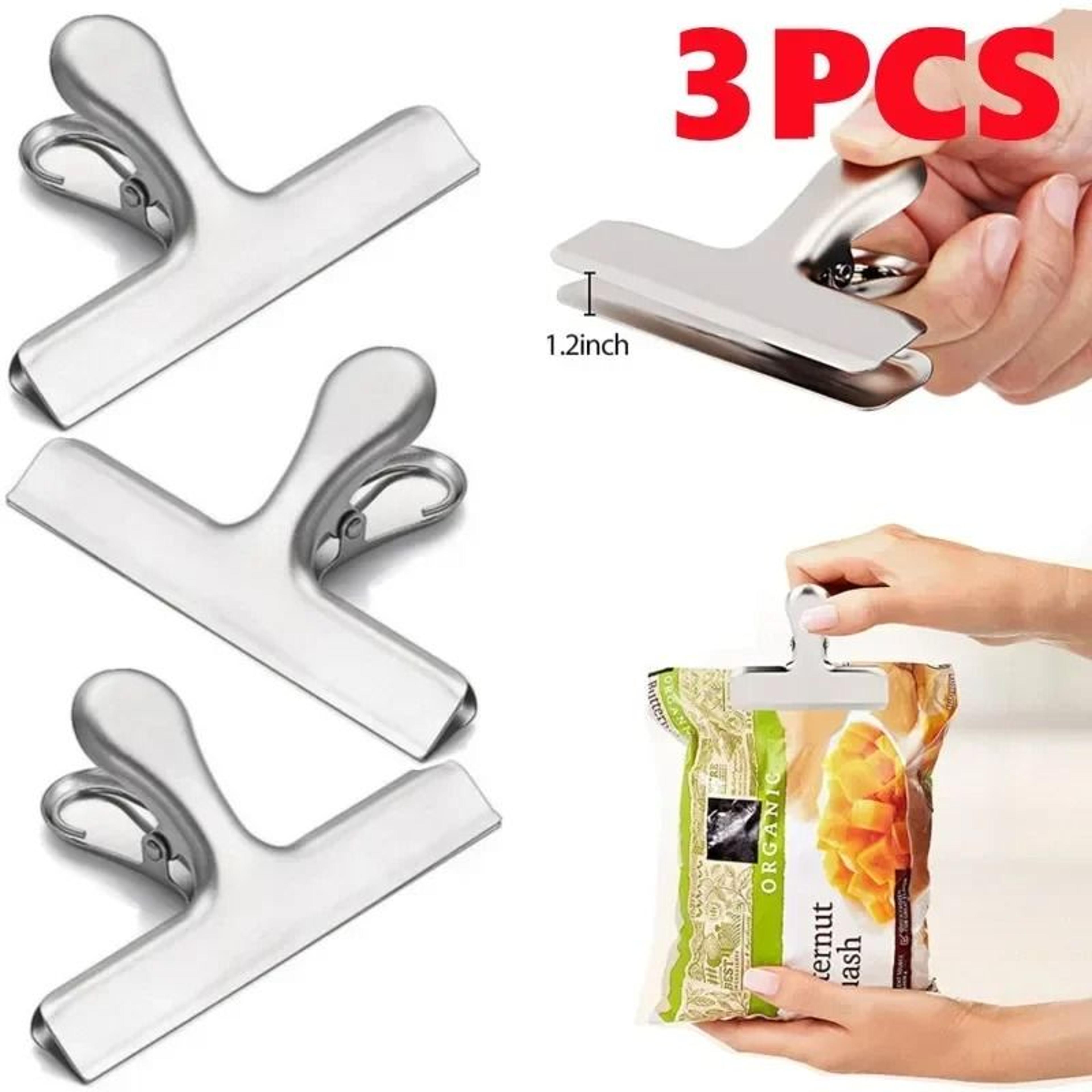 stainless steel food bag clips for snacks and kitchen storage