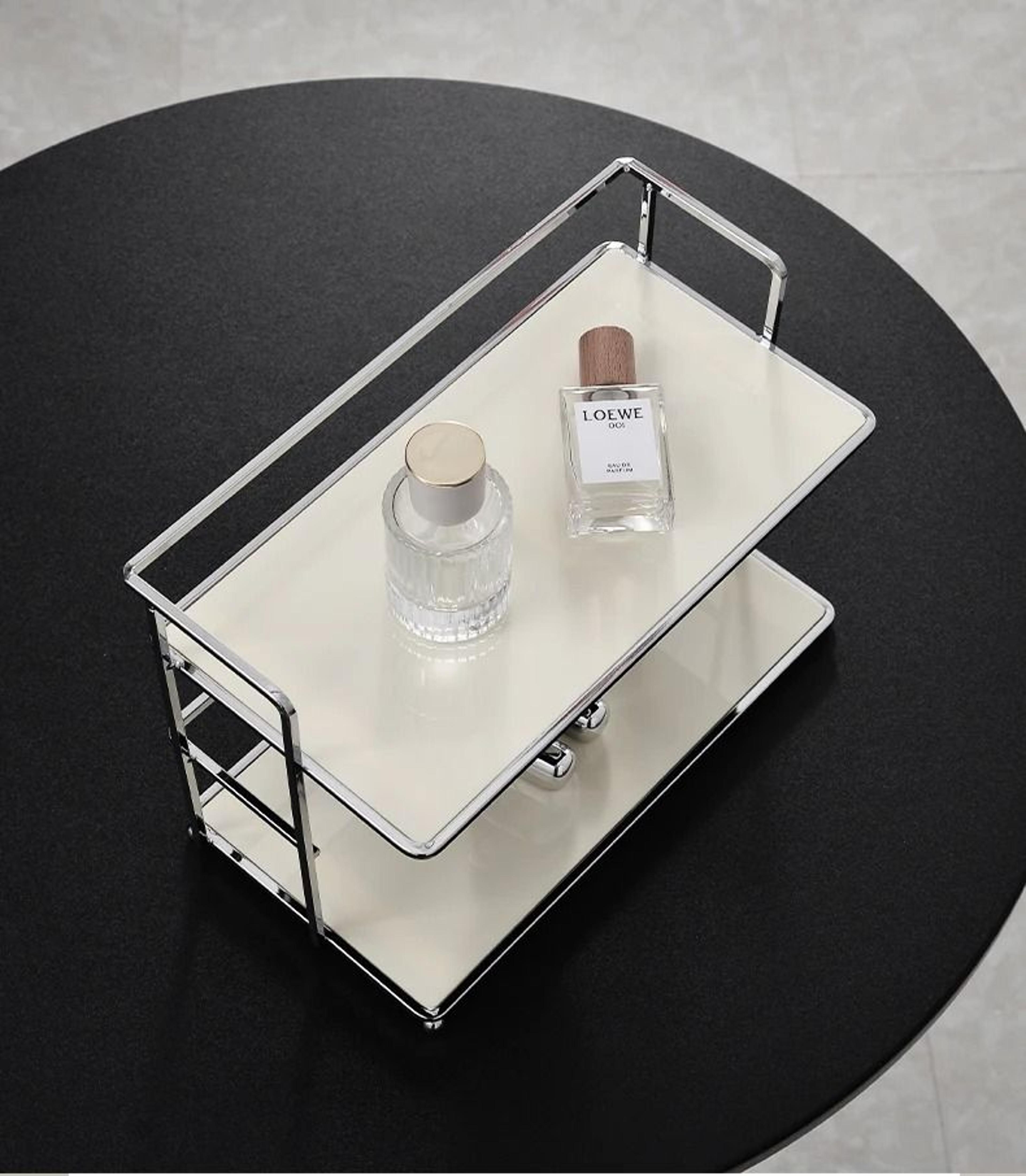 Double Layer Acrylic Cup Holder And Desktop Organizer Rack 6