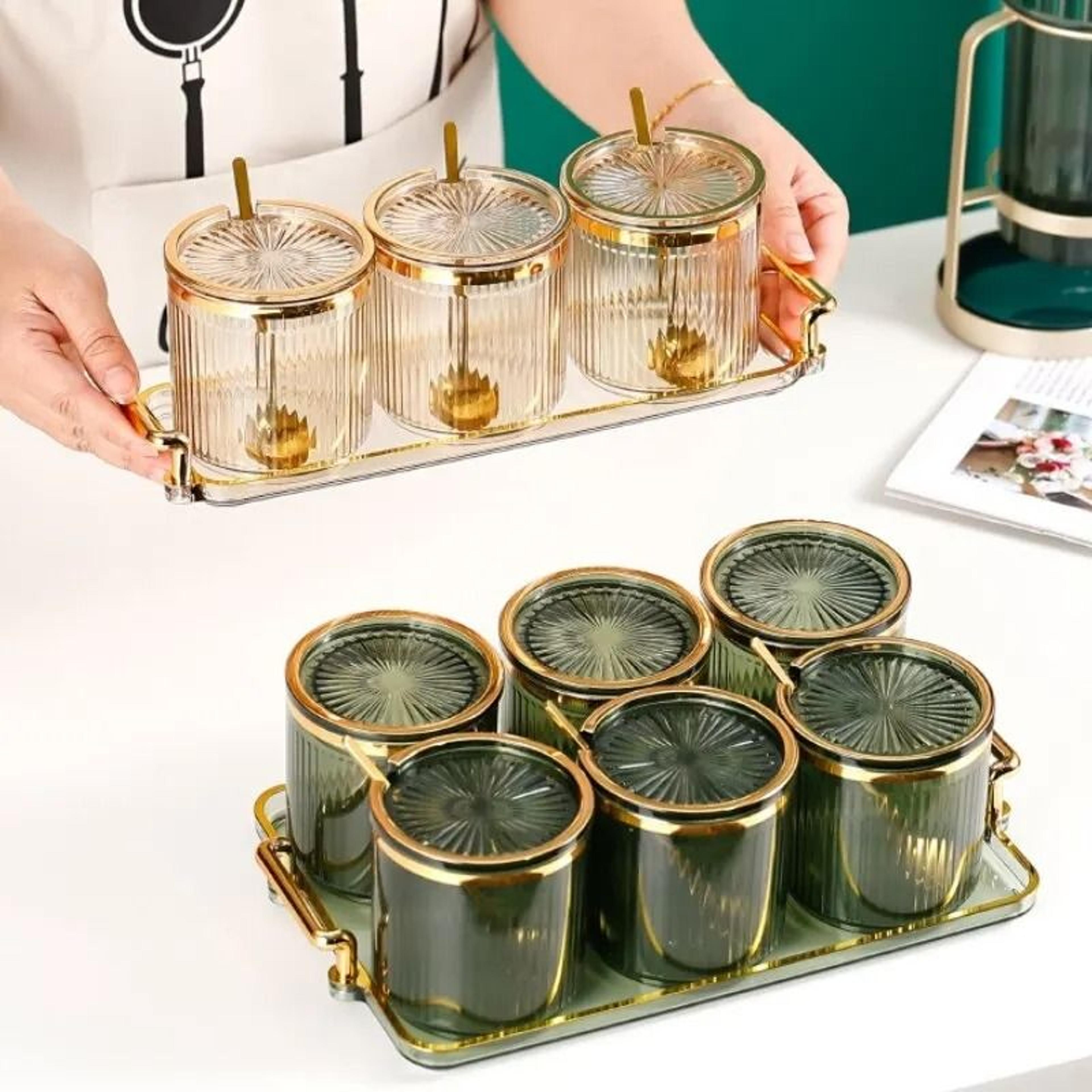 Seasoning Jar With Spoon For Kitchen Spice Storage 7