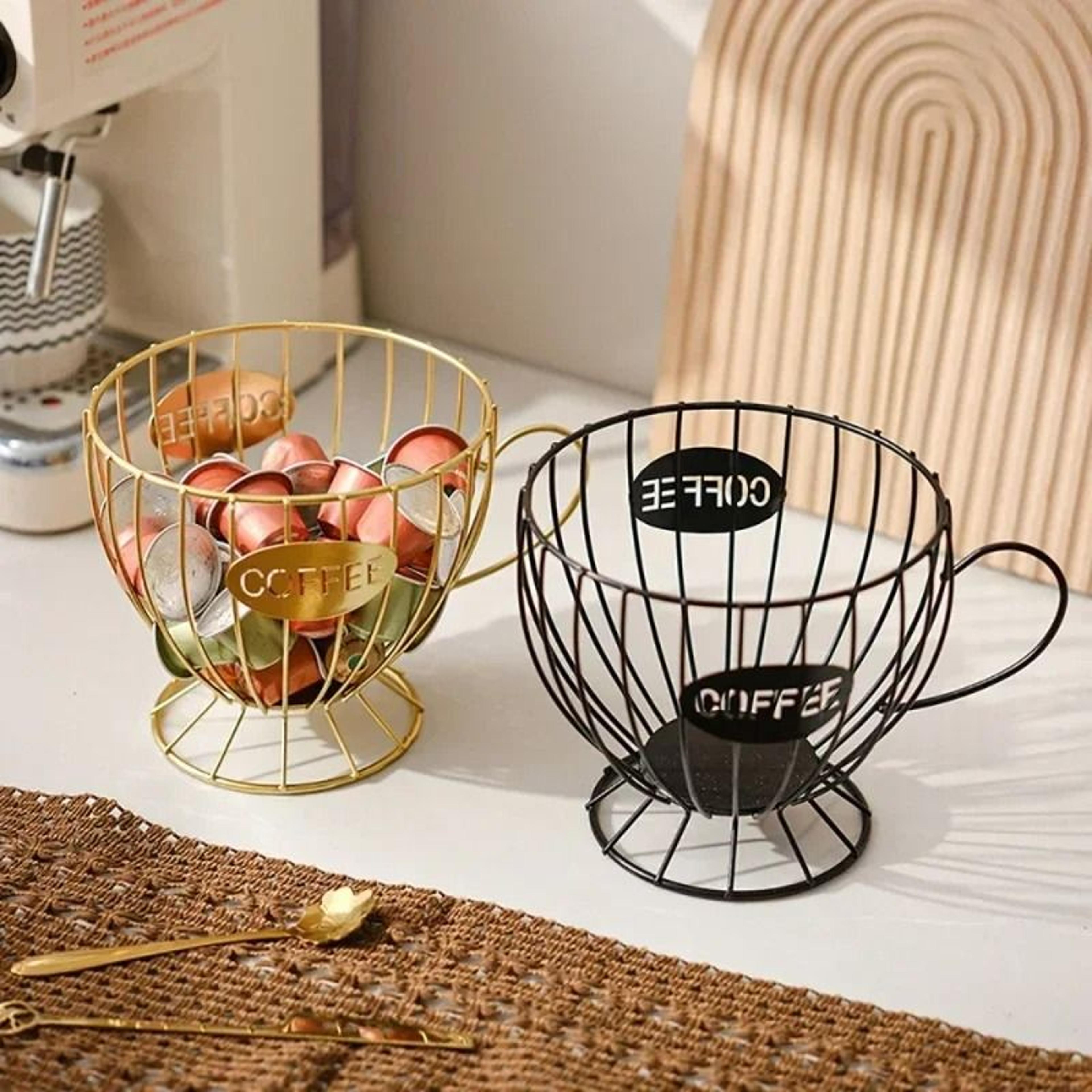 Large Coffee Pod Storage Basket For K Cups And Creamer Capsules 0