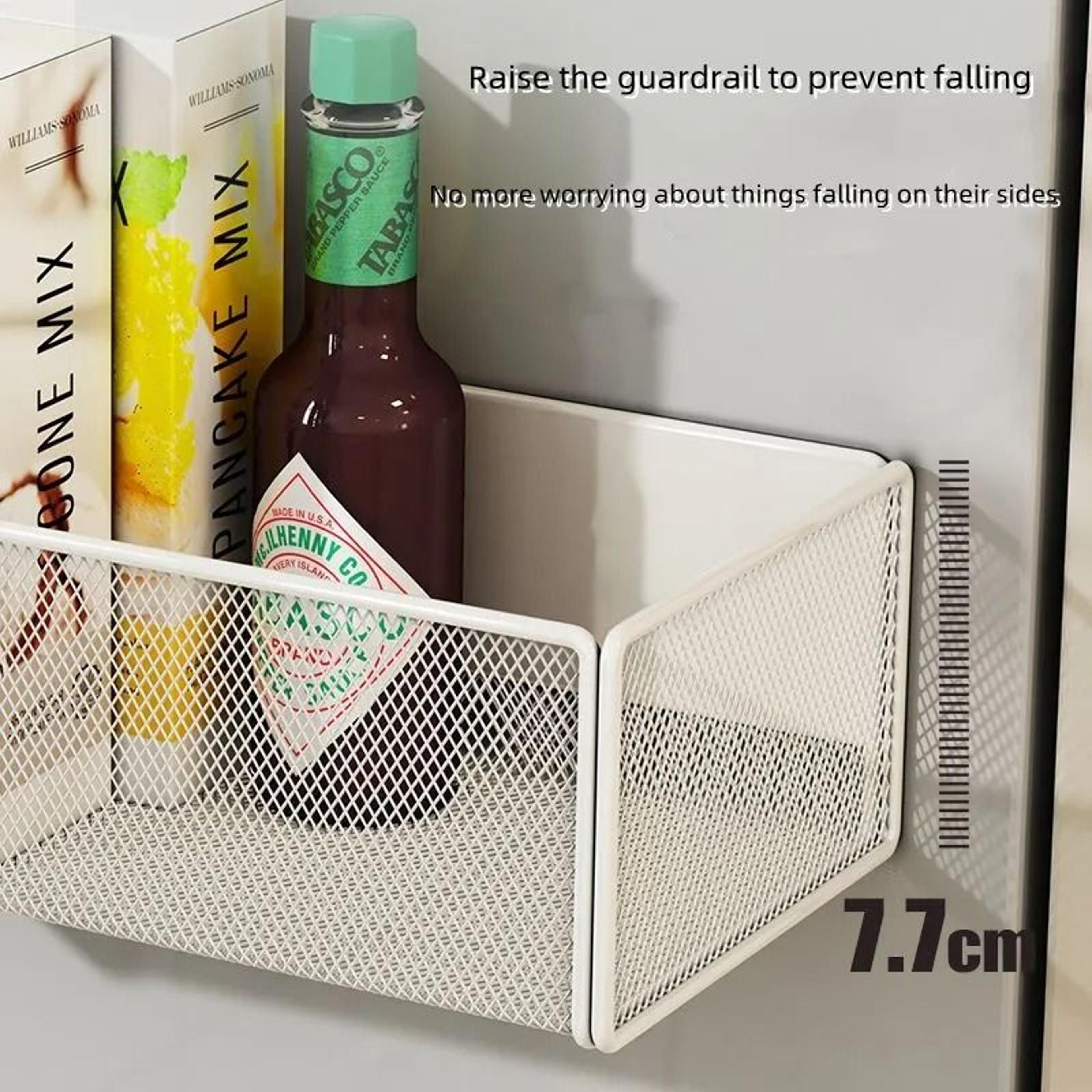Magnetic Refrigerator Shelf Hanging Basket Kitchen Storage Rack Organizer 4