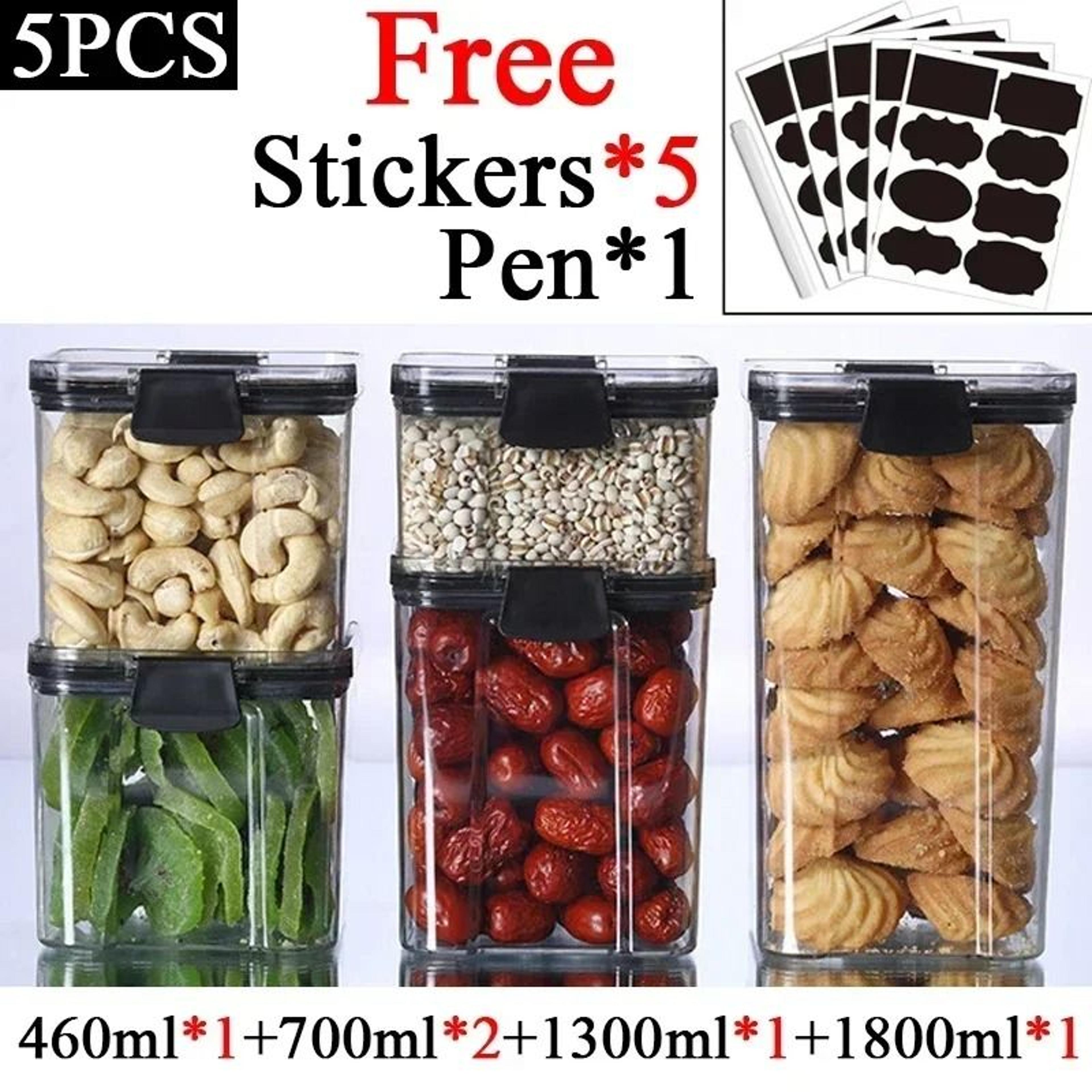 Stackable Plastic Food Storage Jars For Pantry Dry Goods 15