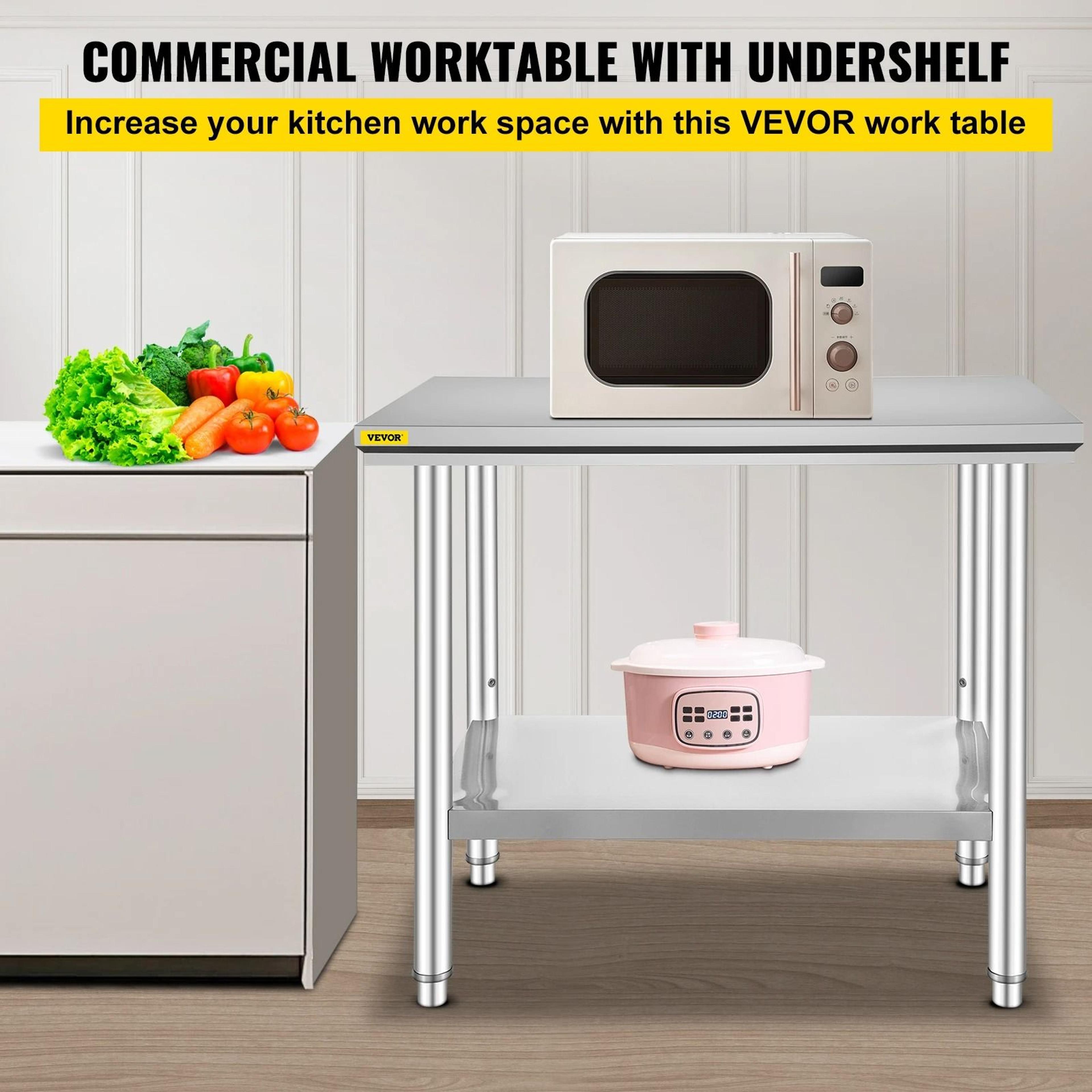 Stainless Steel Kitchen Work Table With Undershelf 3