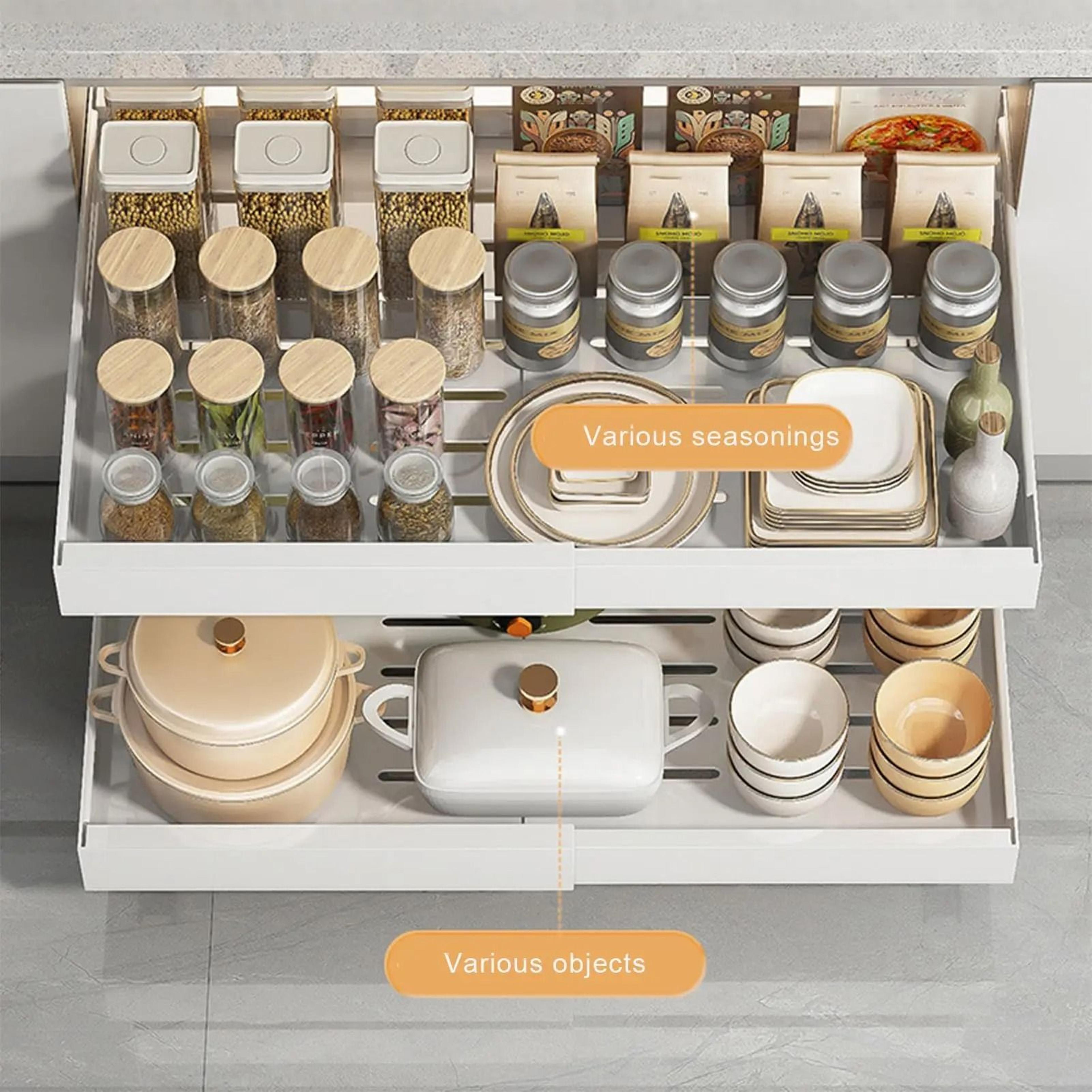Adjustable Slide Out Cabinet Shelf For Kitchen Storage 21