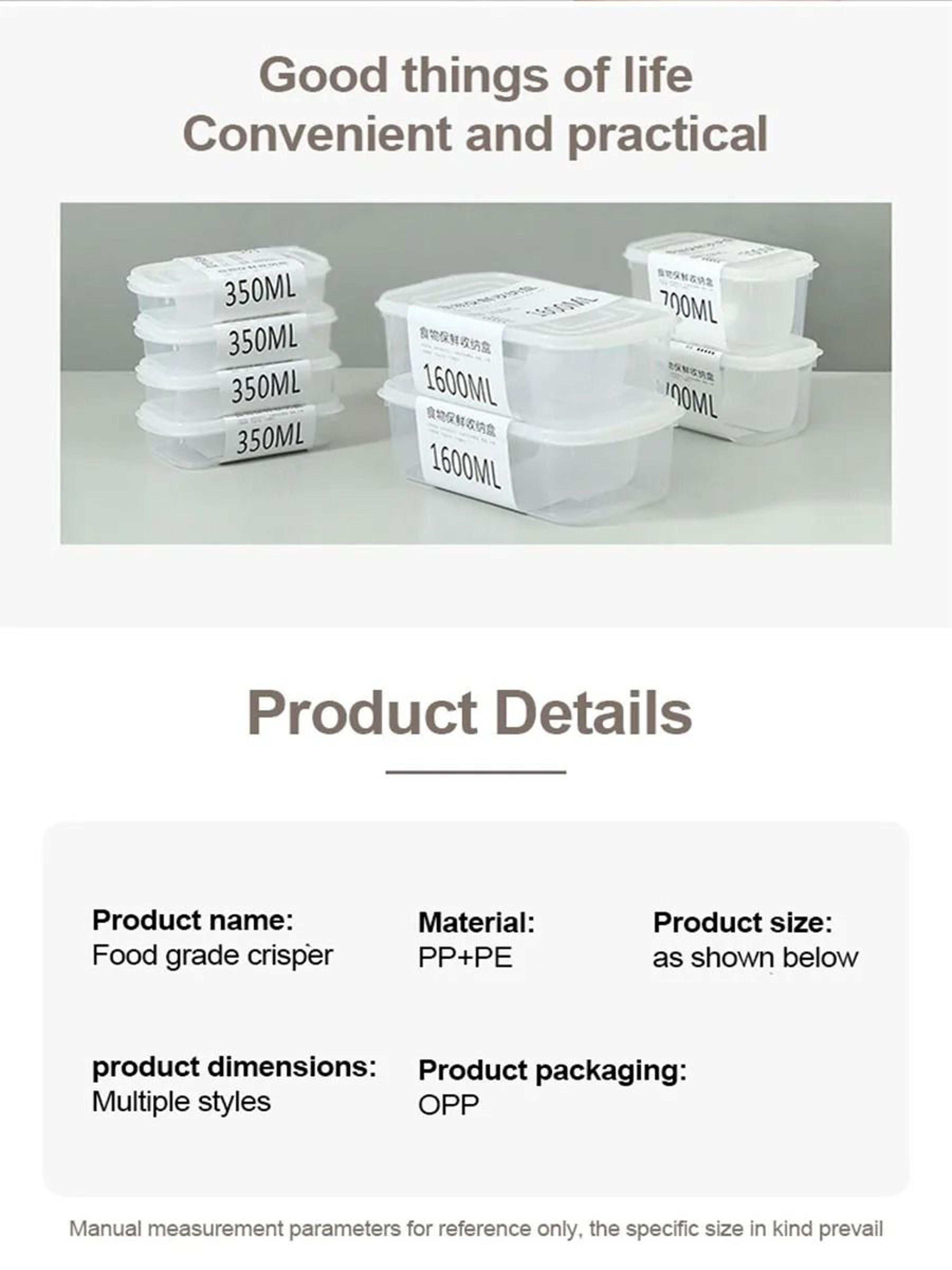 Sealed Refrigerator Crisper Container For Fresh Food Storage 5