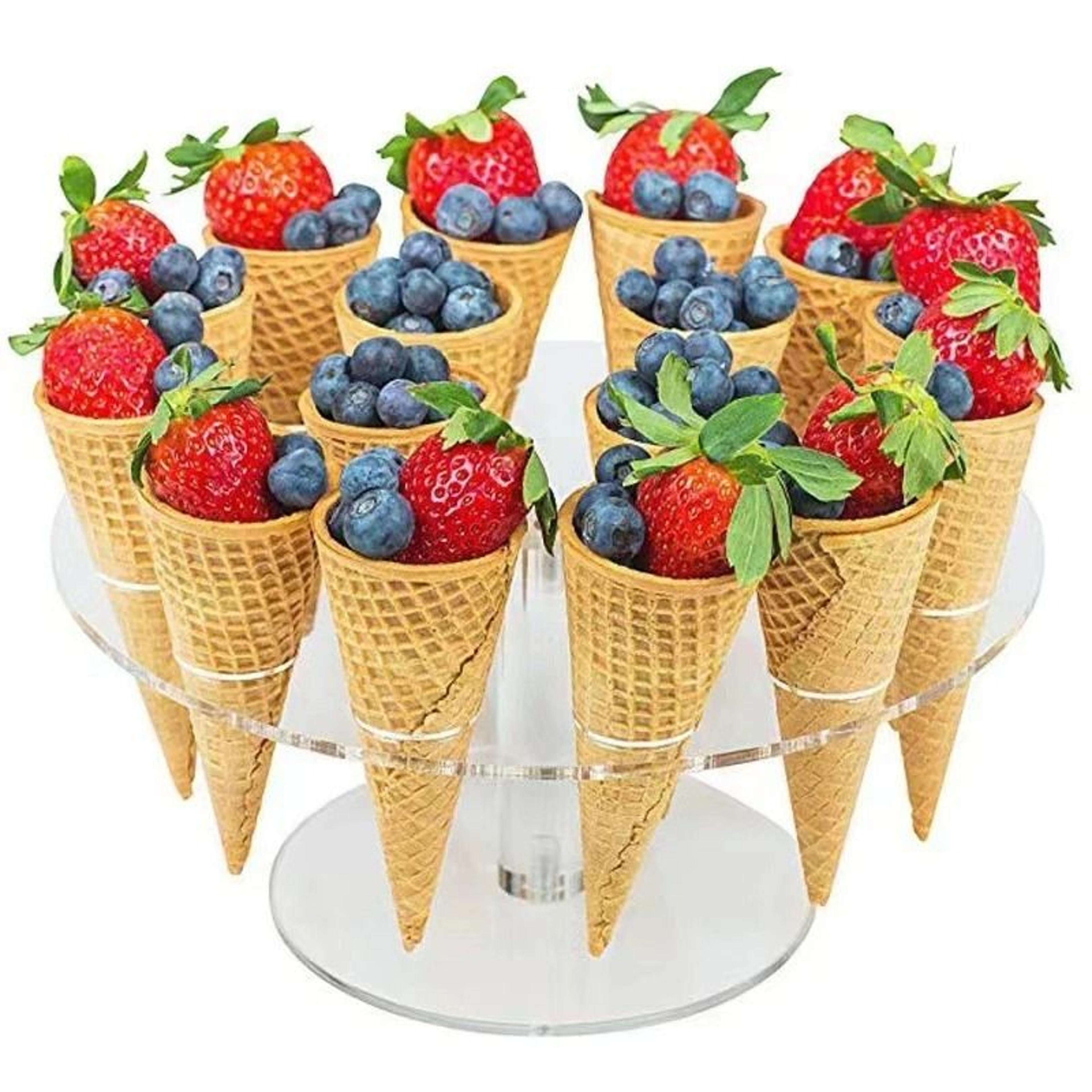 acrylic ice cream cone stand for wedding party dessert display