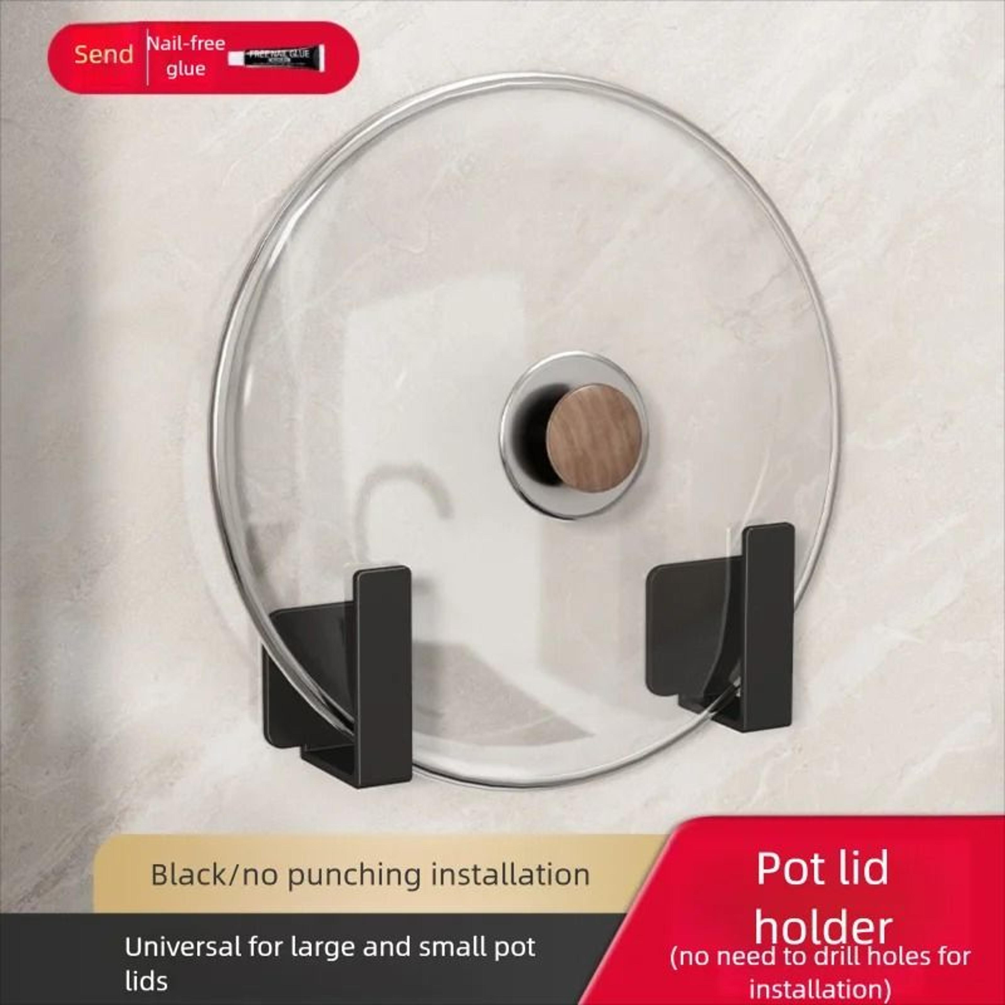 No Drill Wall Mounted Pot Lid Rack For Cutting Boards And Kitchen Storage 1