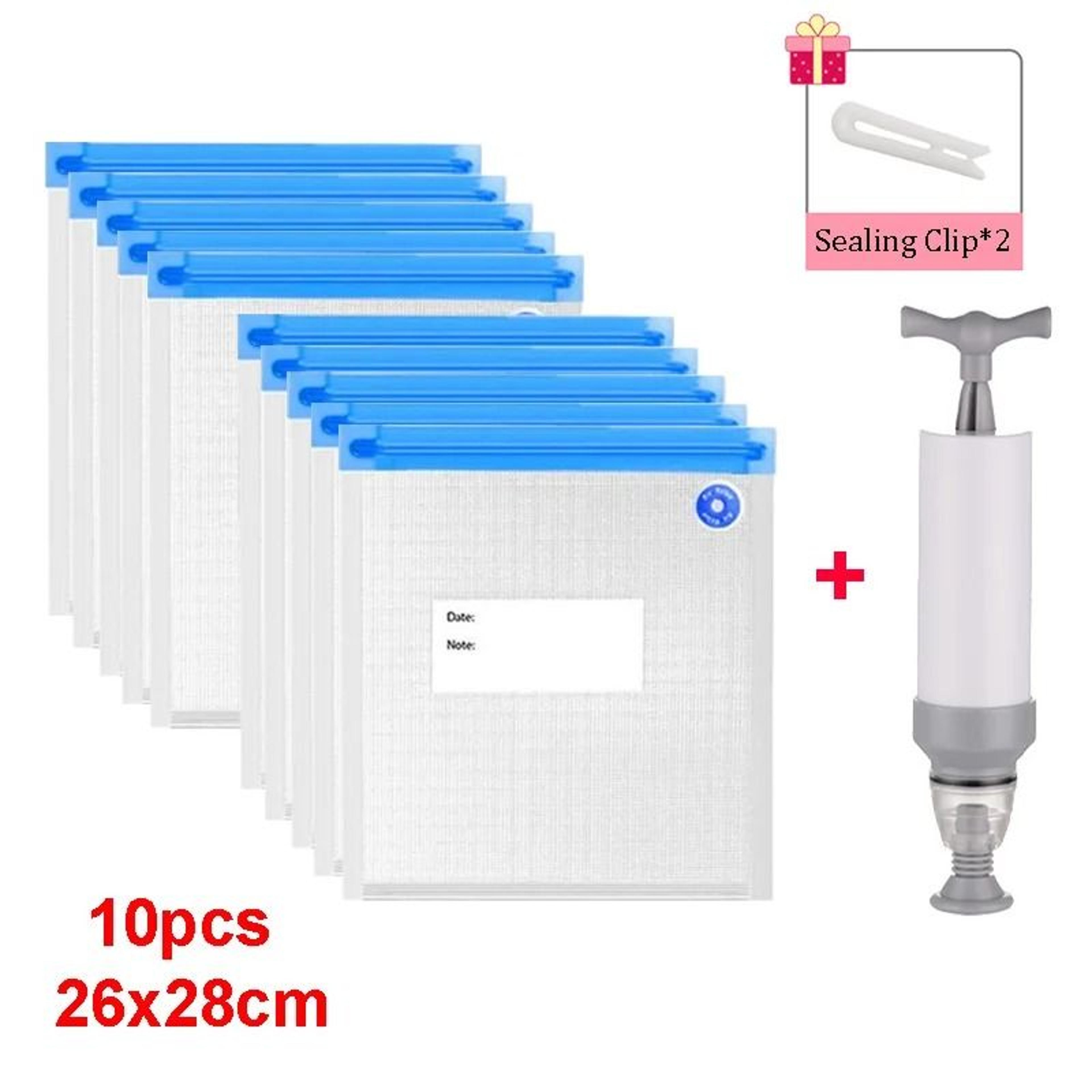 Reusable Vacuum Food Storage Bags Set With Handheld Sealer Pump 8