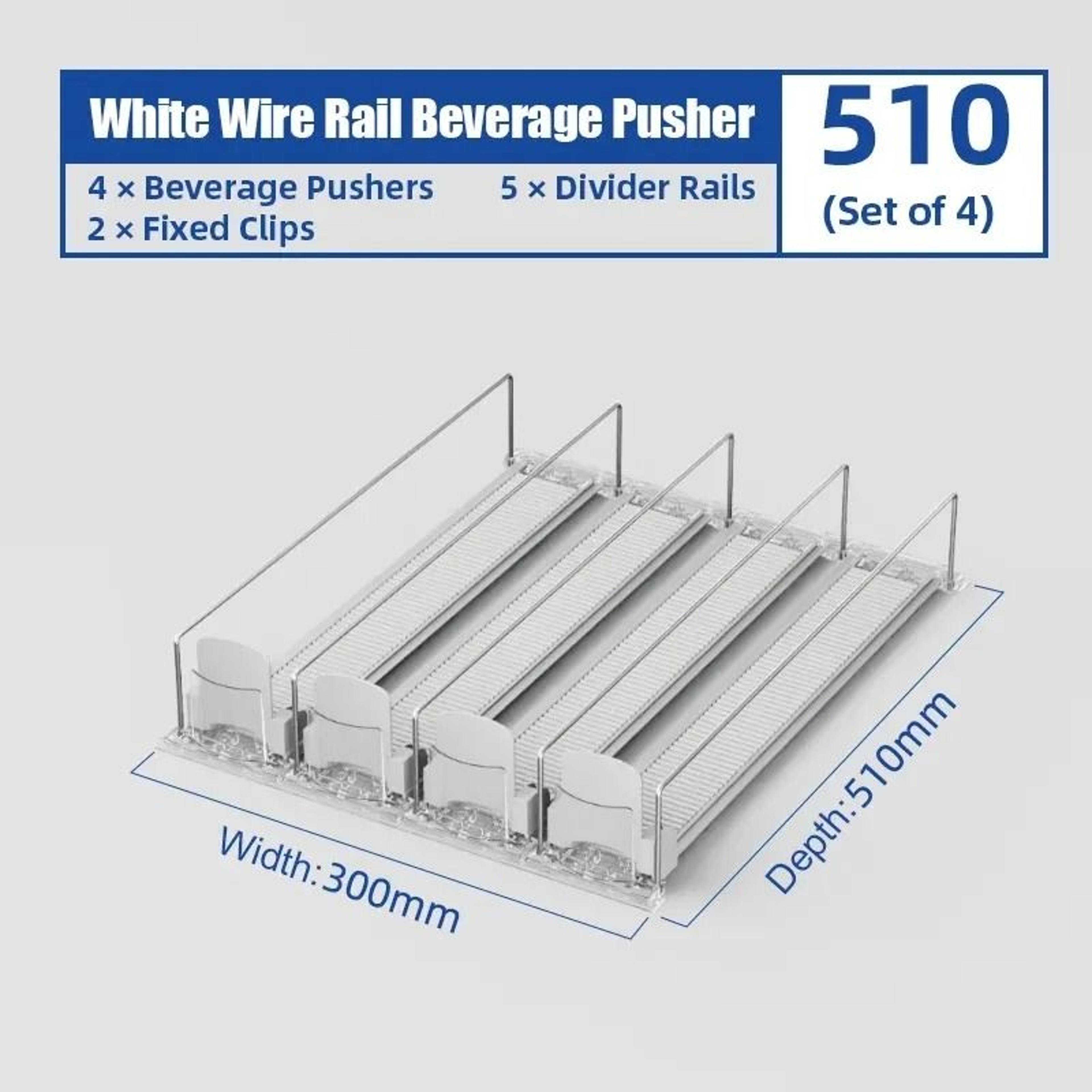 Automatic Beverage Pusher Glide Refrigerator Organizer For Cans Bottles Drinks Storage 18