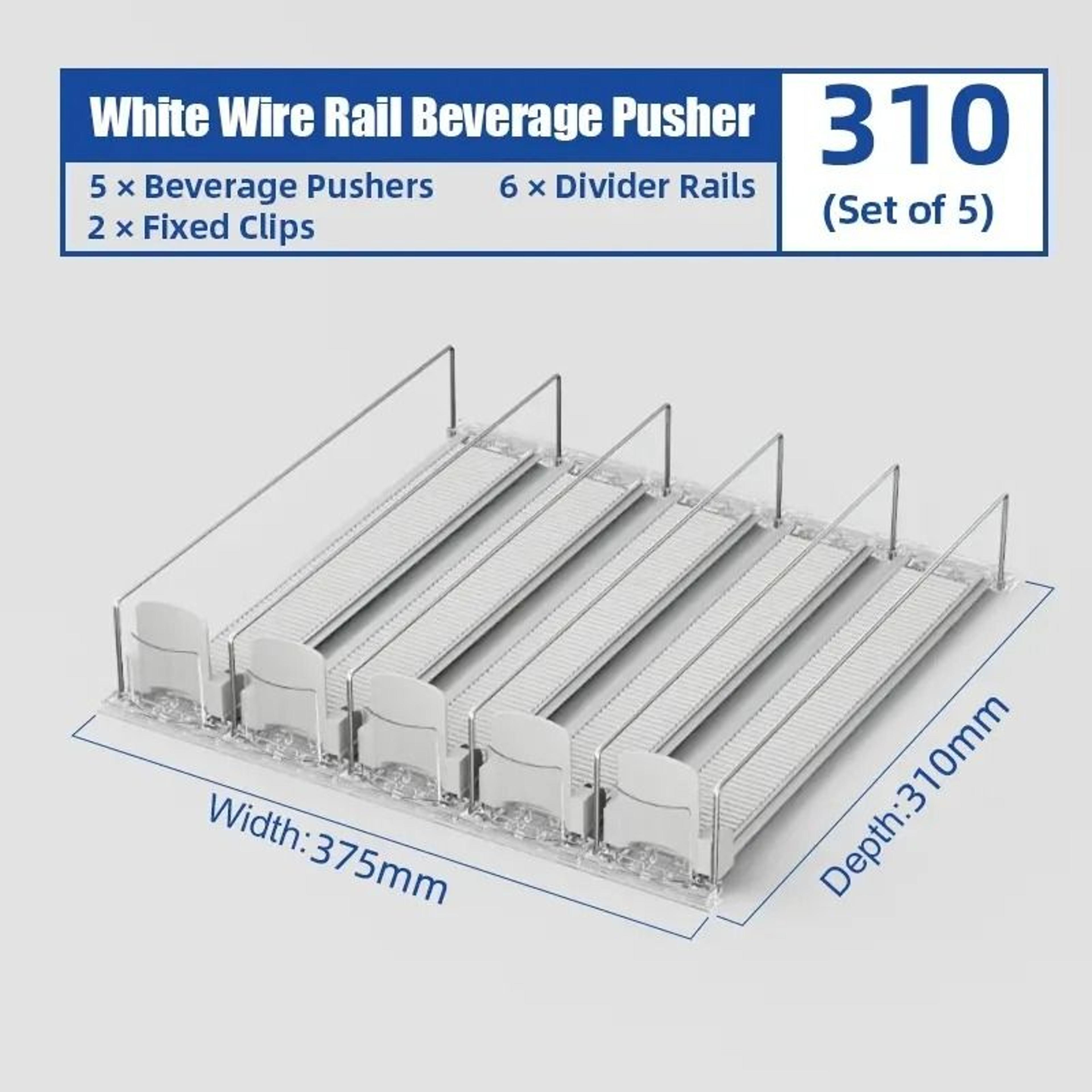 Automatic Beverage Pusher Glide Refrigerator Organizer For Cans Bottles Drinks Storage 20