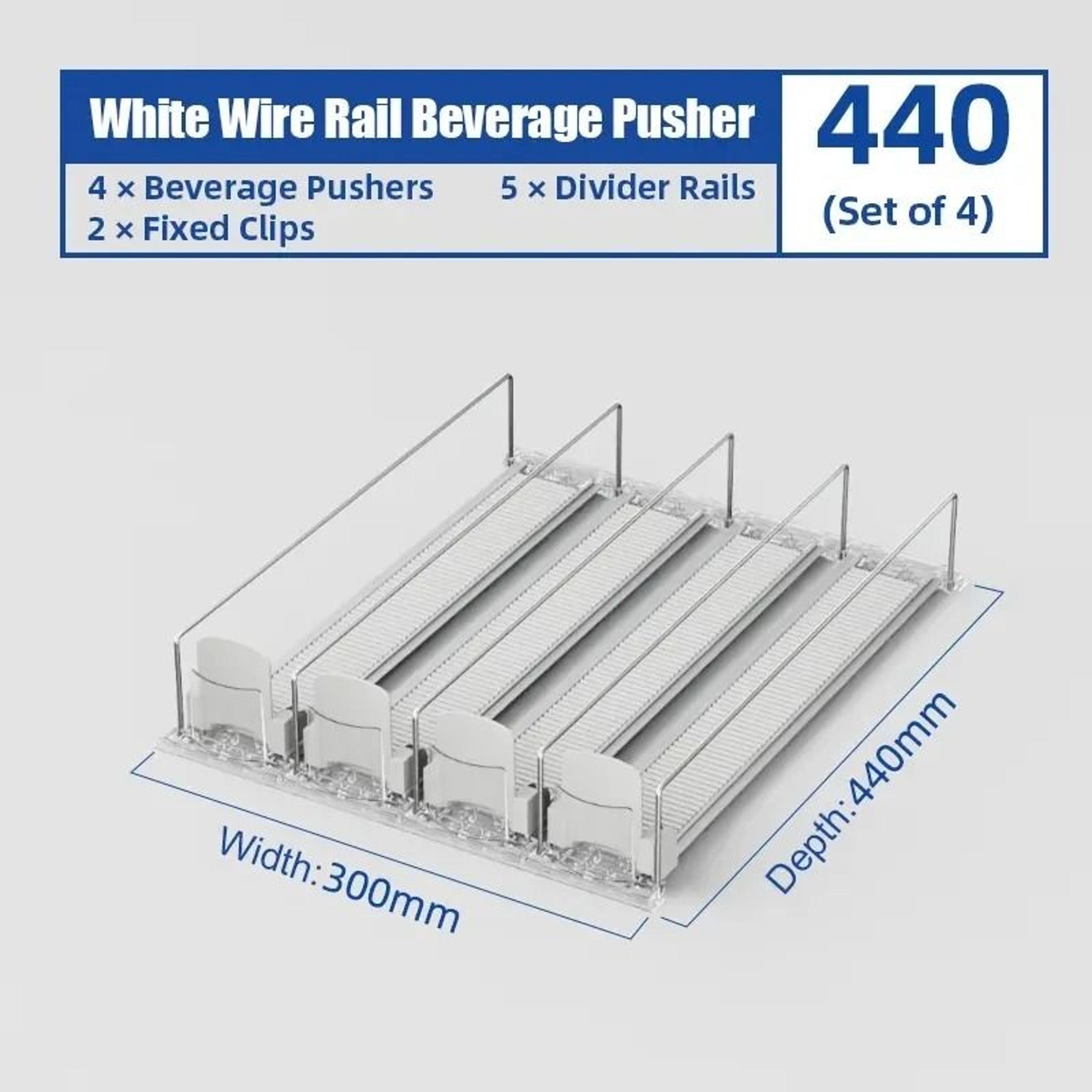 Automatic Beverage Pusher Glide Refrigerator Organizer For Cans Bottles Drinks Storage 16