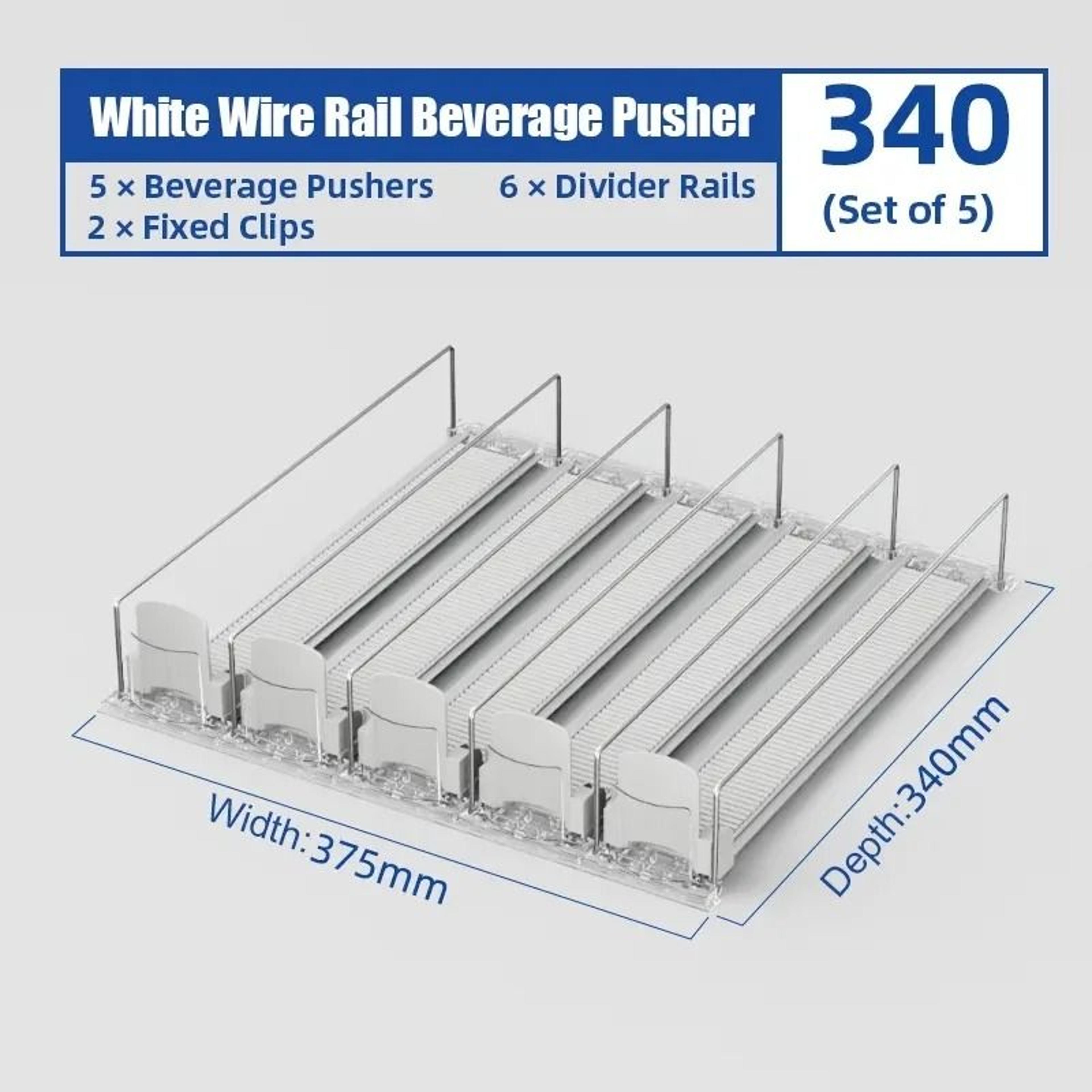 Automatic Beverage Pusher Glide Refrigerator Organizer For Cans Bottles Drinks Storage 21
