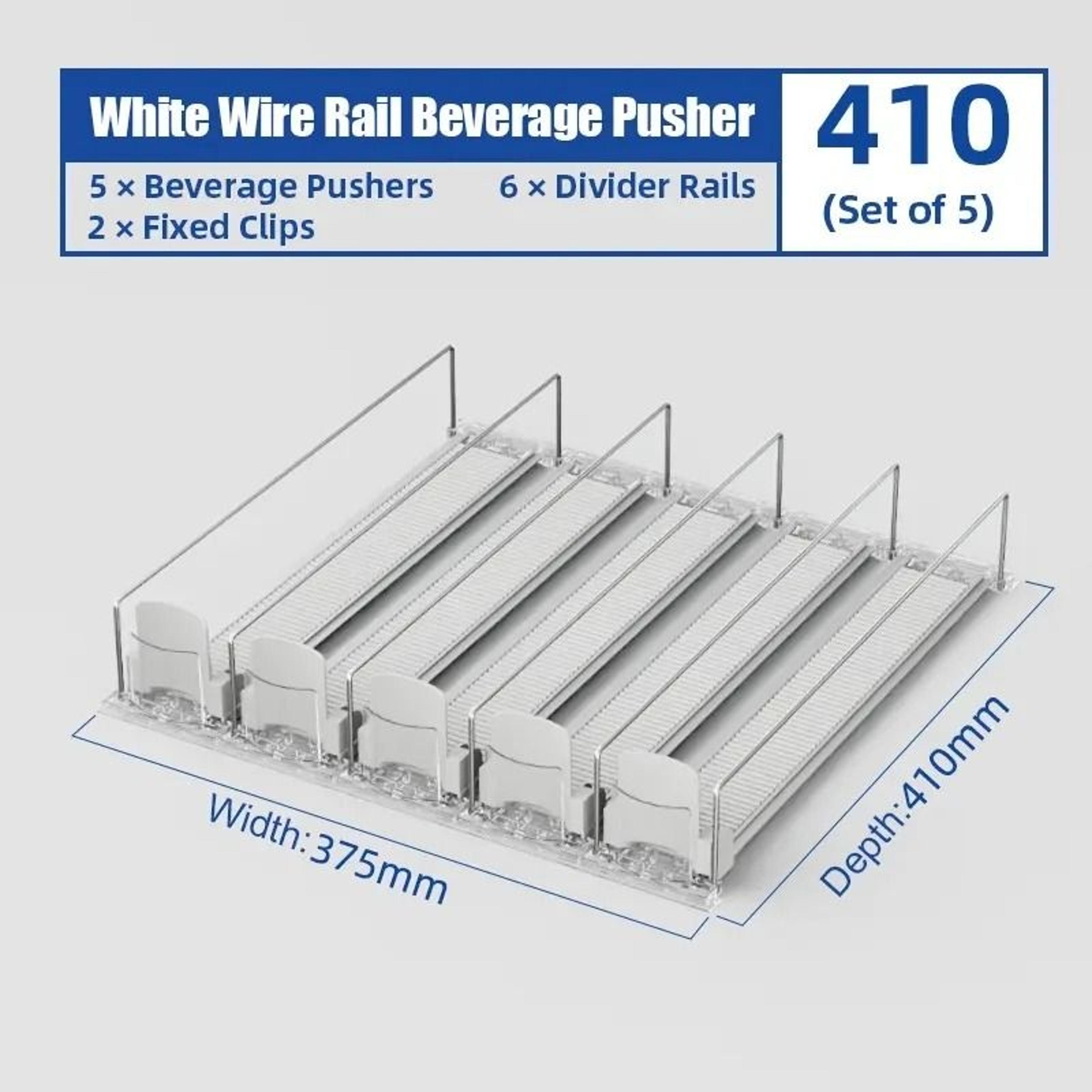 Automatic Beverage Pusher Glide Refrigerator Organizer For Cans Bottles Drinks Storage 24