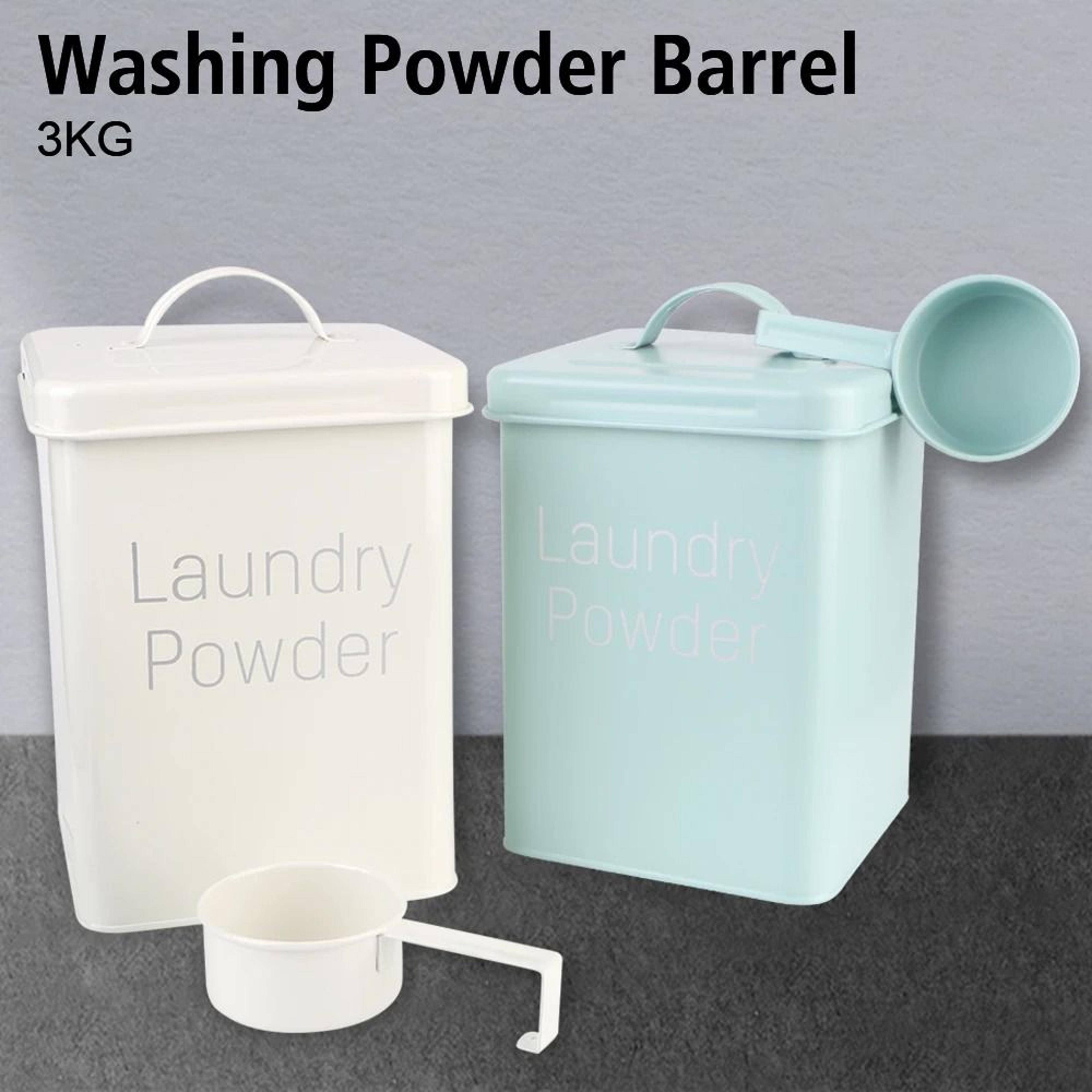 Laundry Detergent Storage Box With Measuring Cup For Grain Snack Storage 0