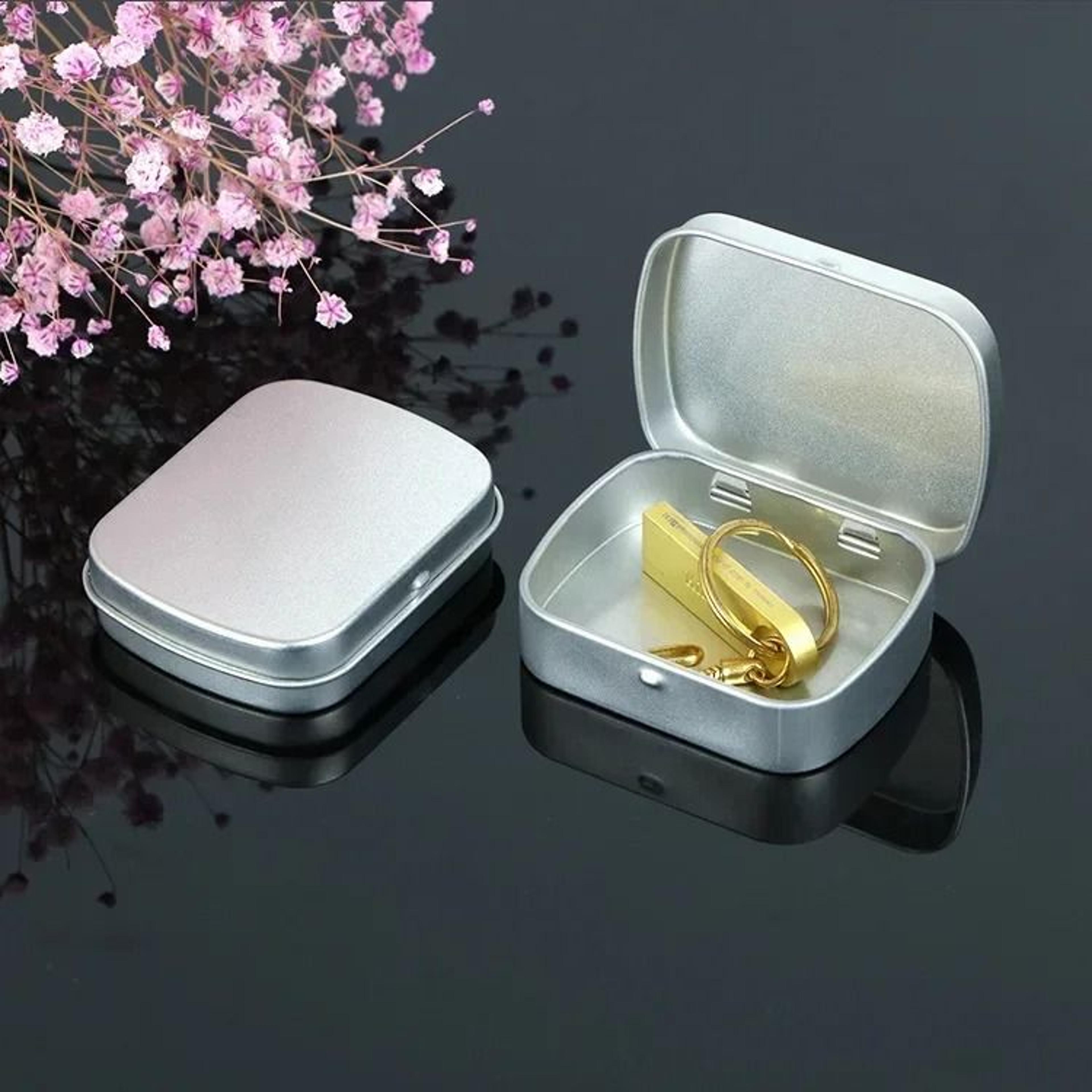 Mini Metal Tin Boxes Set For Jewelry Candy Wedding Gift Storage 2