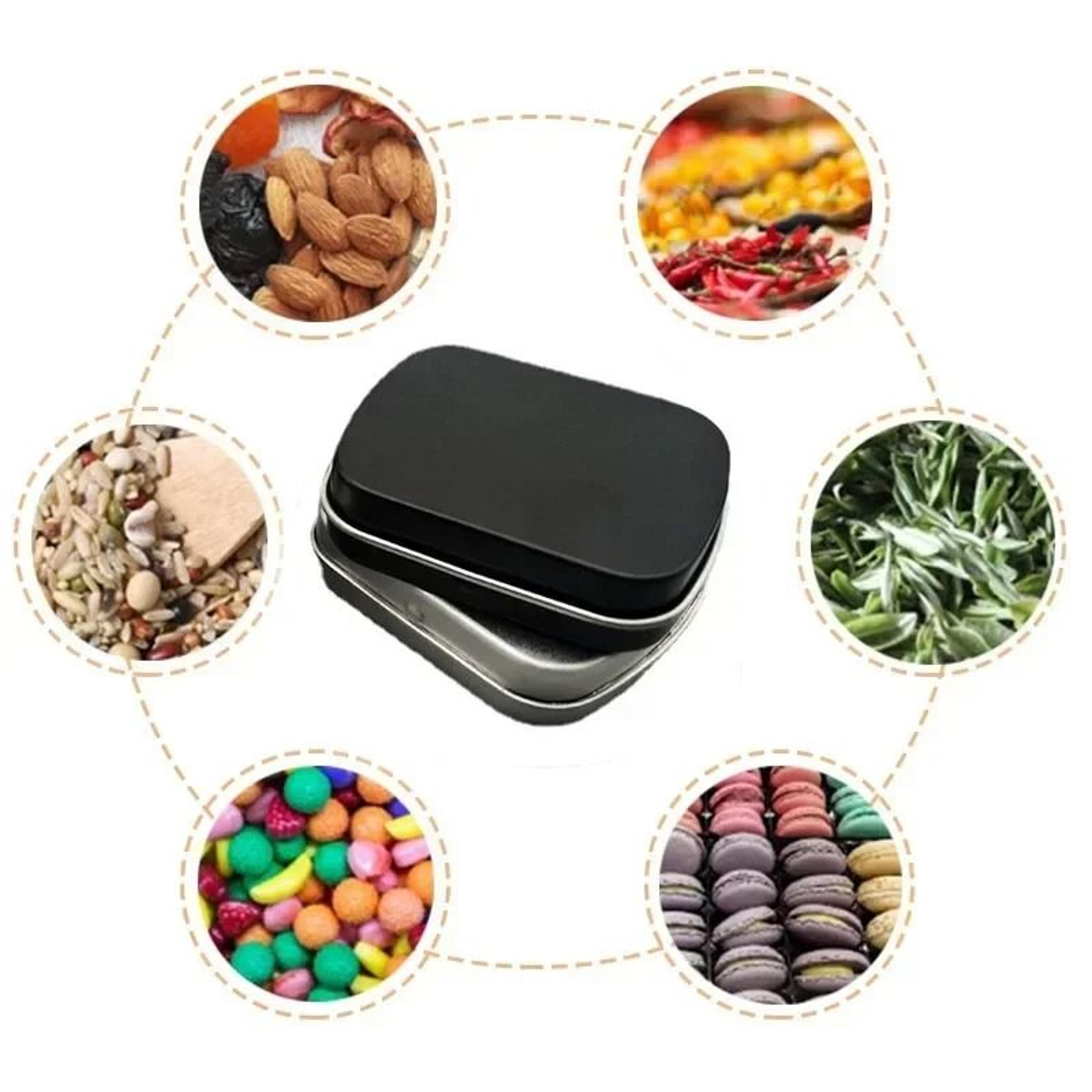Mini Metal Tin Boxes Set For Jewelry Candy Wedding Gift Storage 5