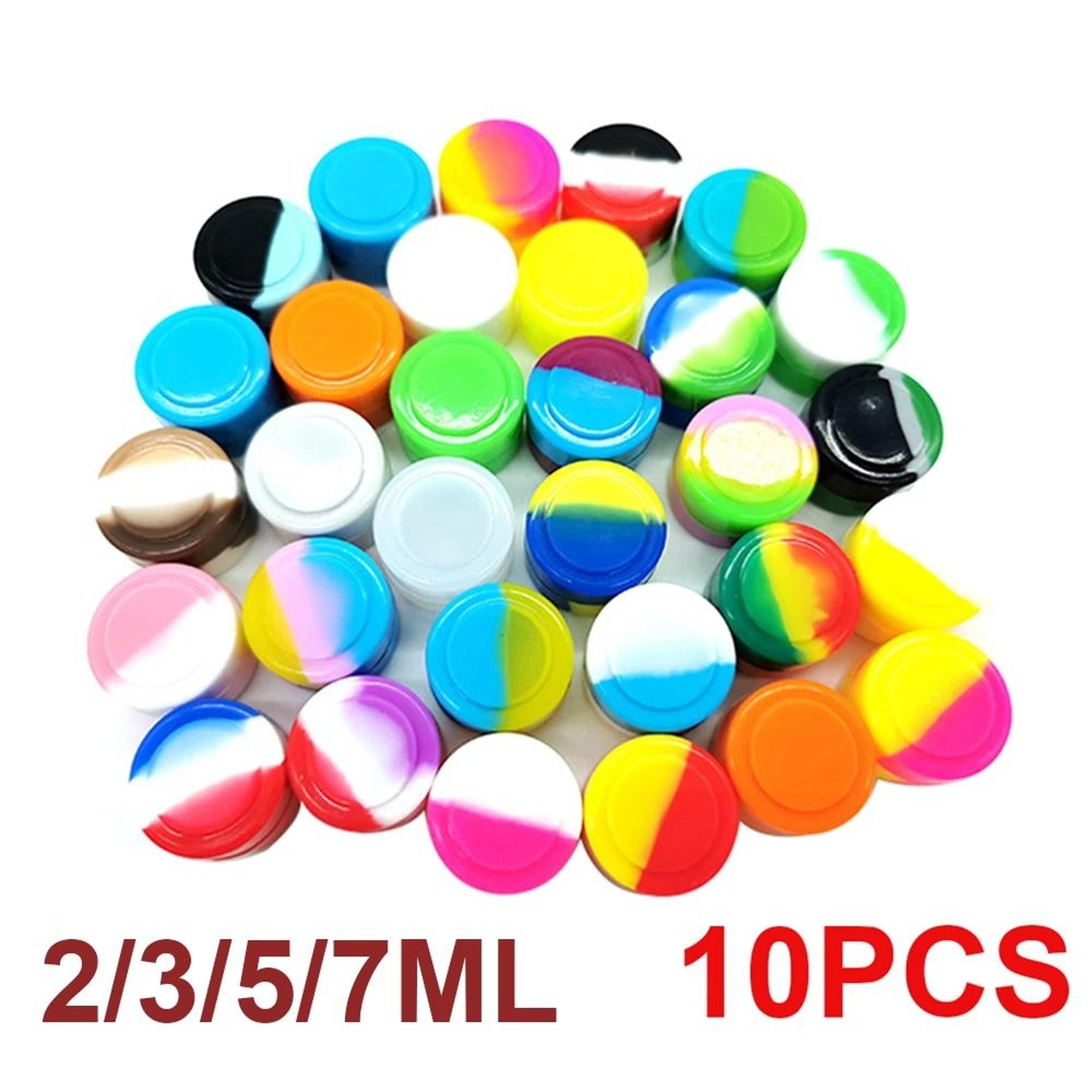 Silicone Mini Storage Jars Set Nonstick Containers For Creams Crafts Oils Beads 4