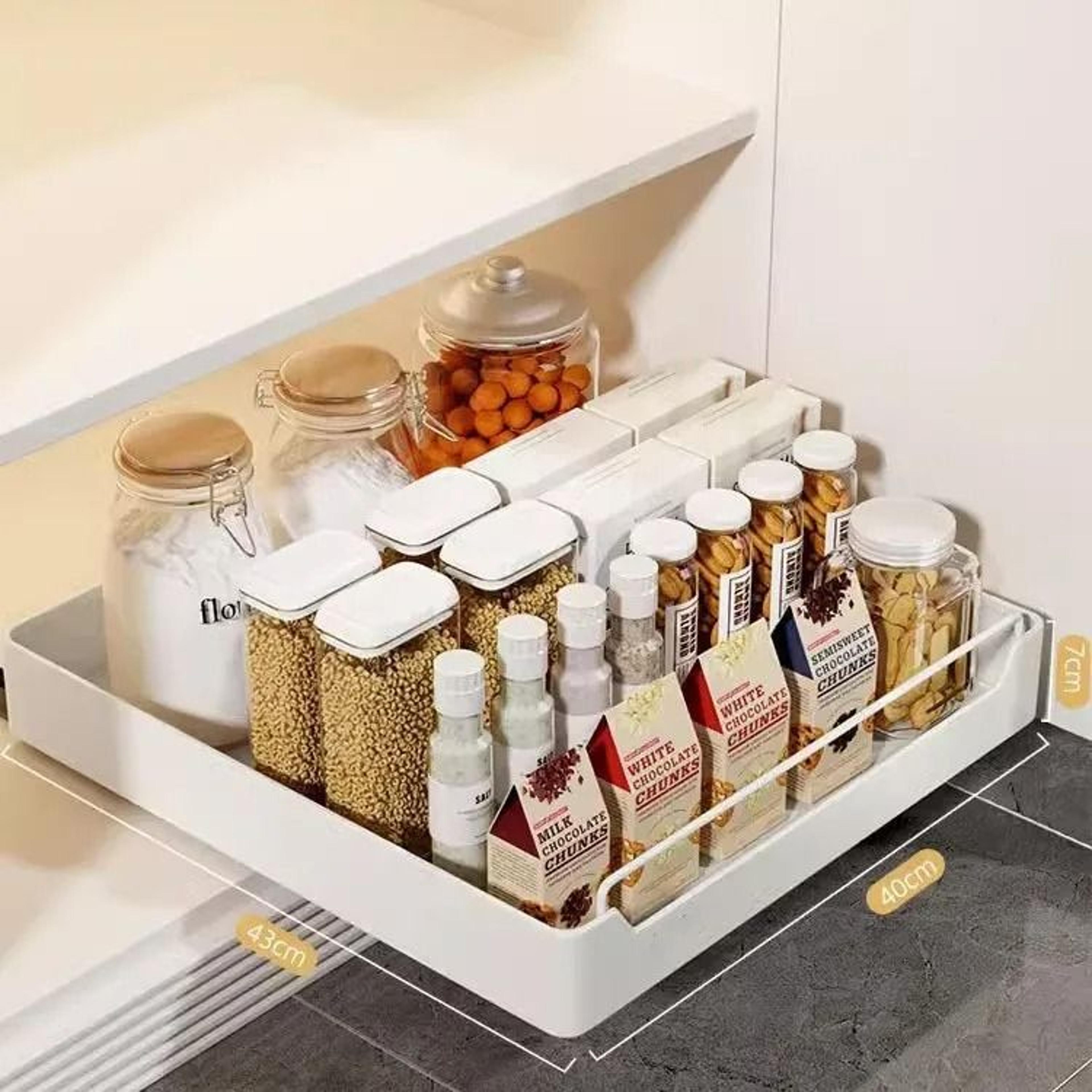 Pull Out Cabinet Organizer Basket For Pantry Storage 4