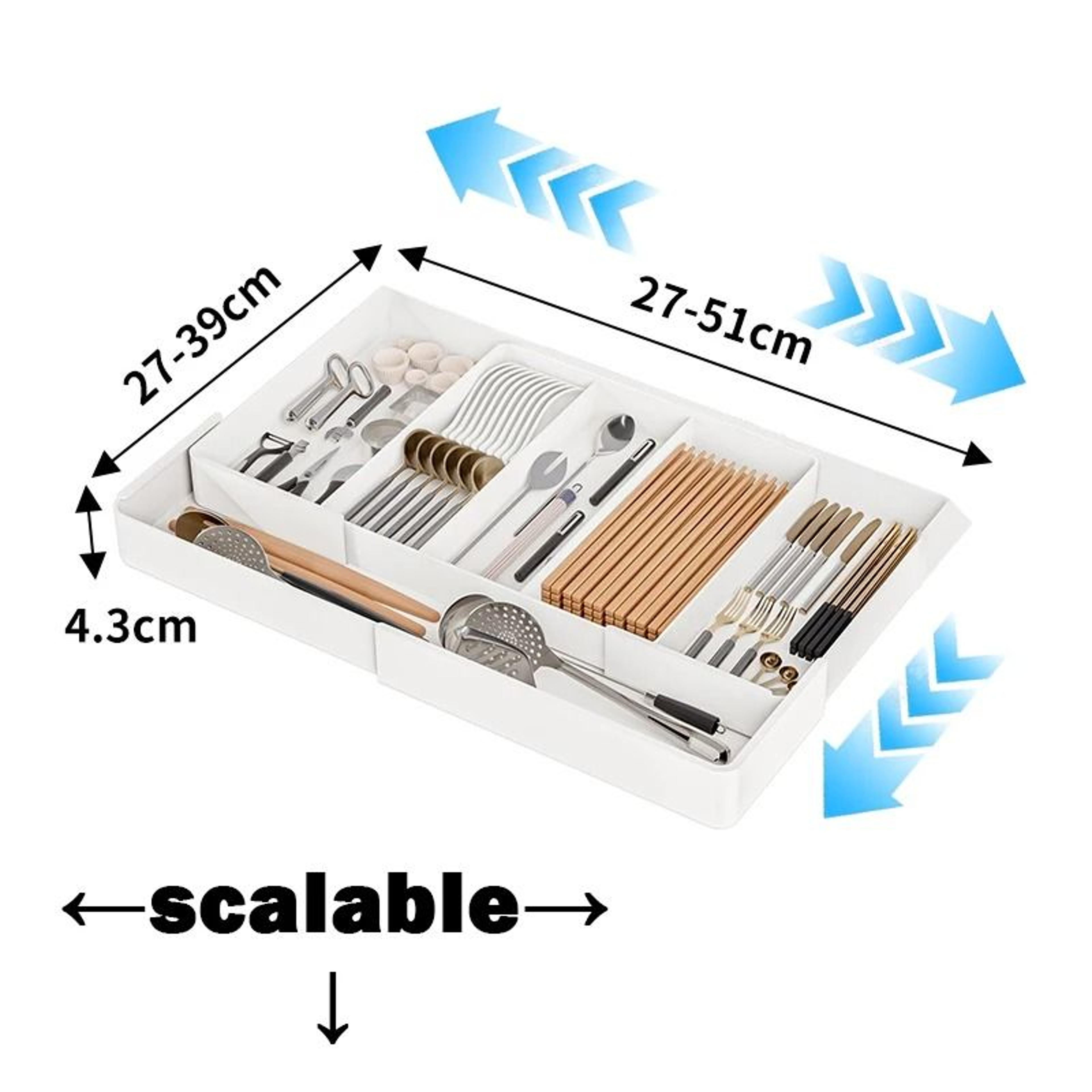 Retractable Kitchen Drawer Organizer For Cutlery 3