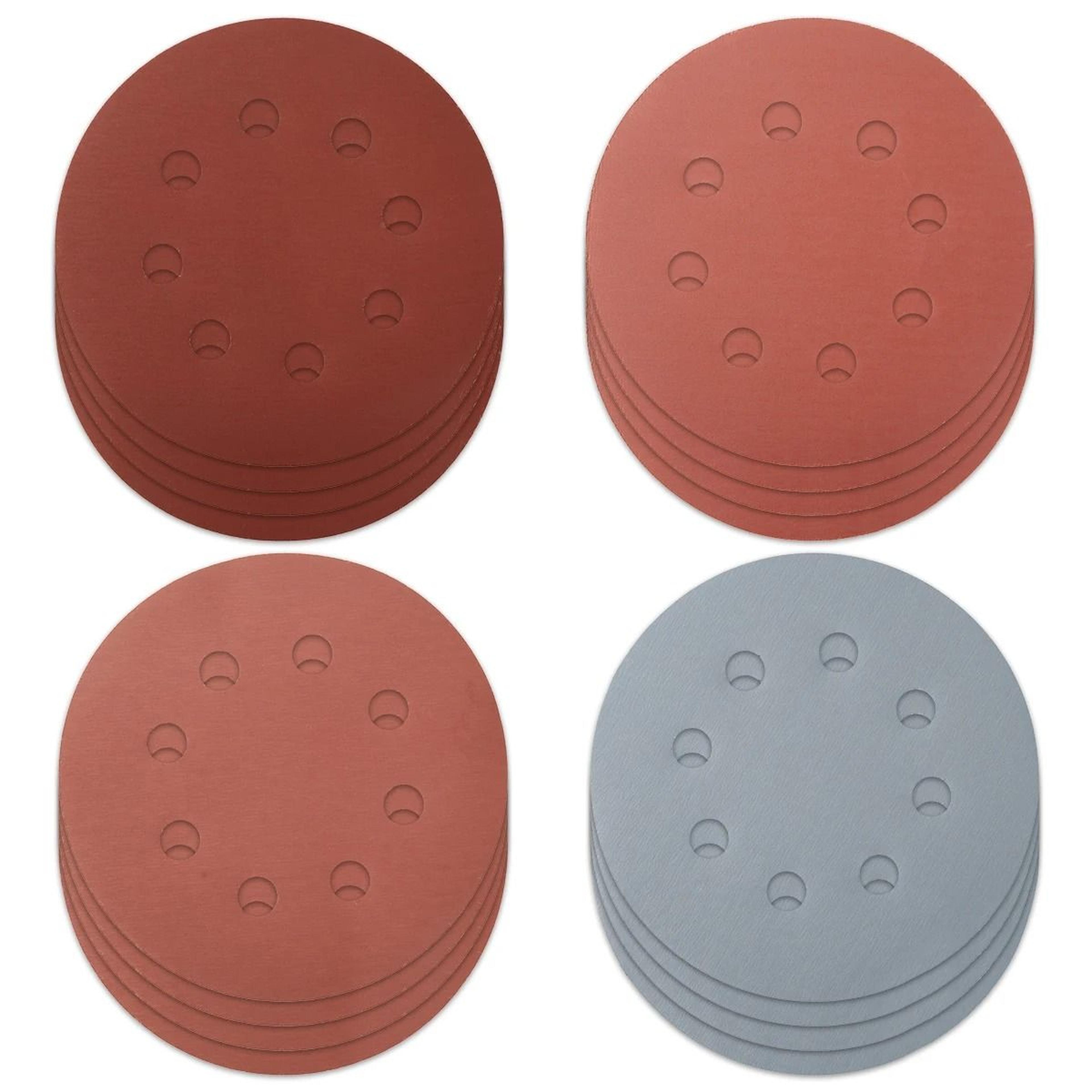 100 Piece 125mm Hook Loop Sanding Discs For Orbital Sanders 1