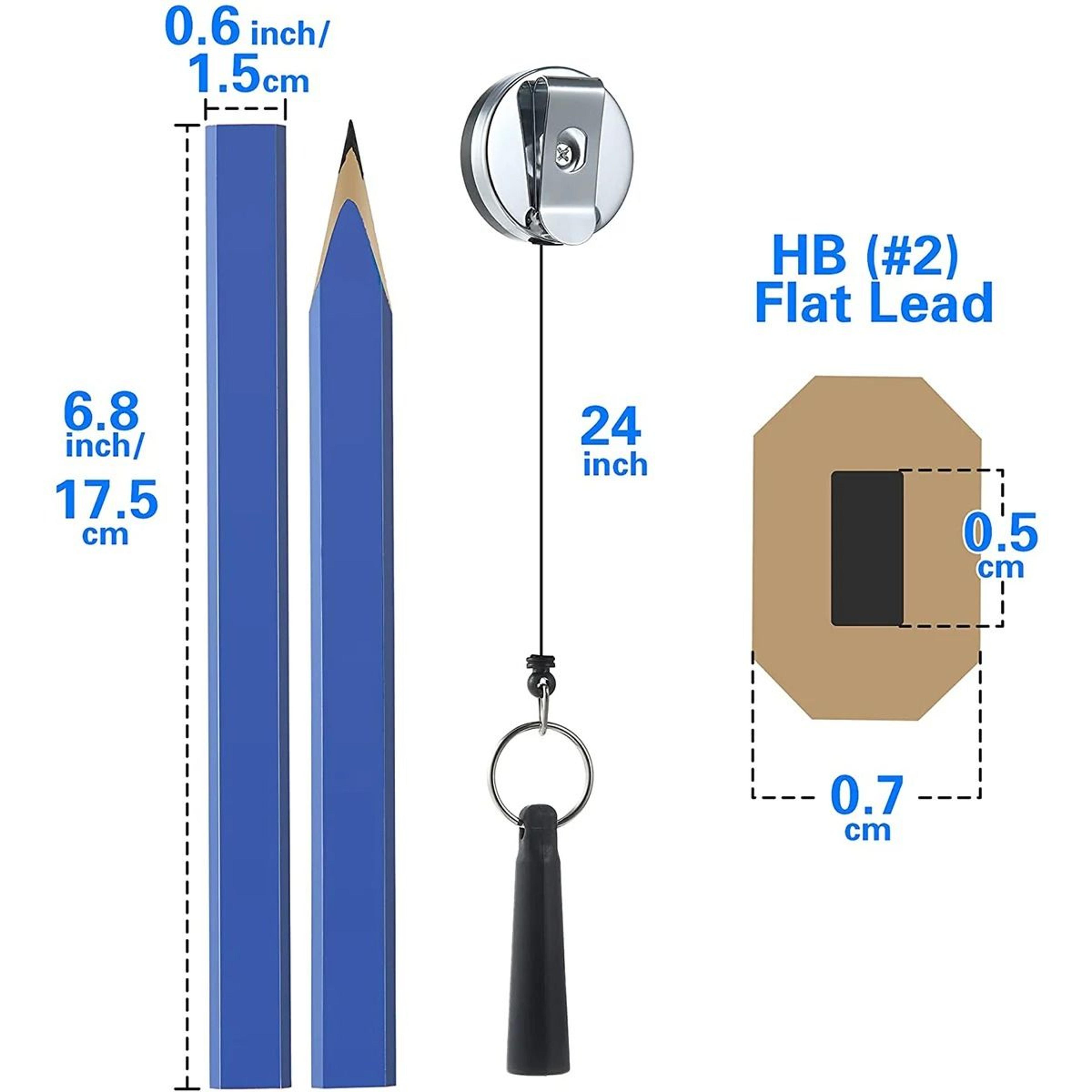 Carpenter Pencil Set With Sharpener For Woodworking Marking 4