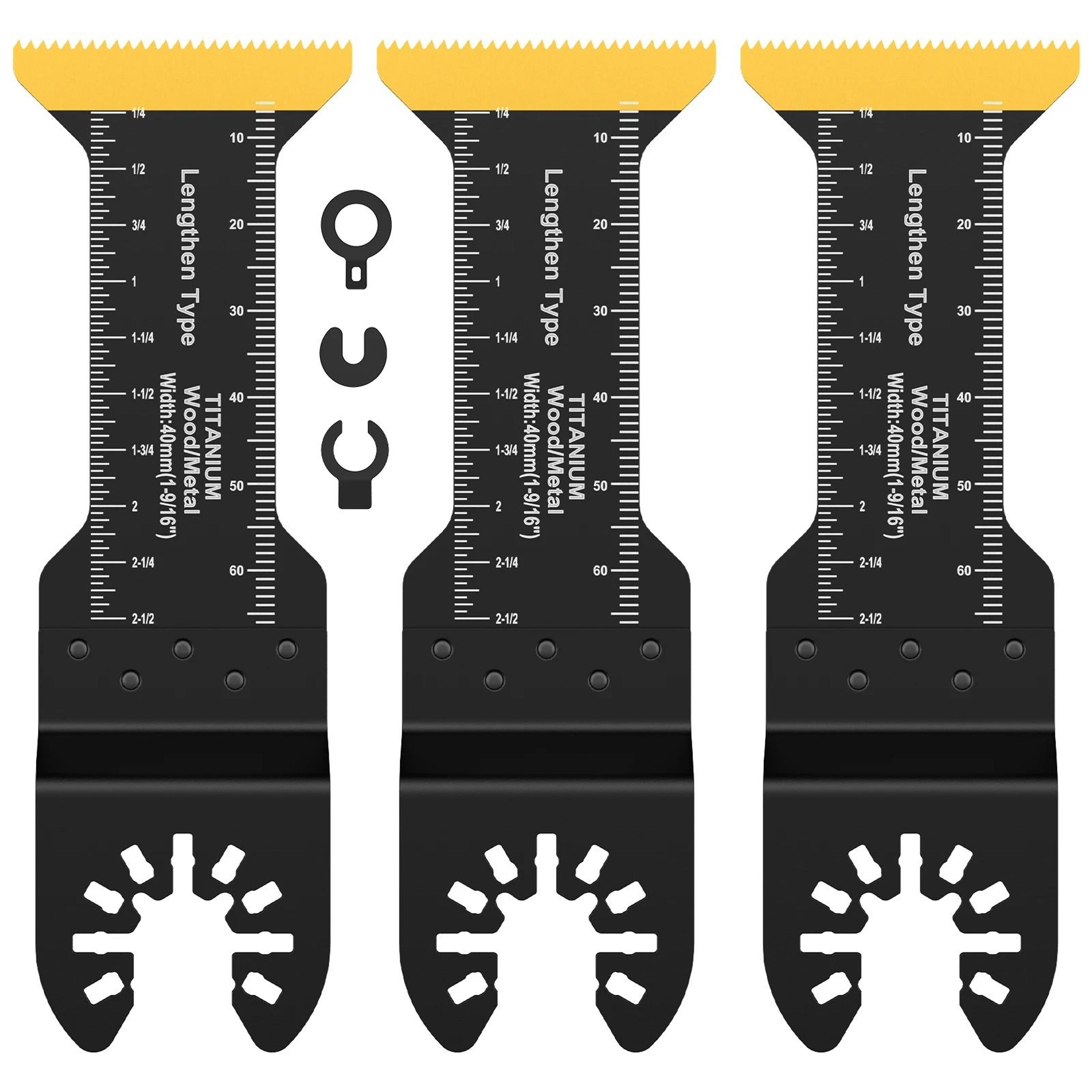 3 Piece Titanium Bi Metal Oscillating Saw Blade Set 1