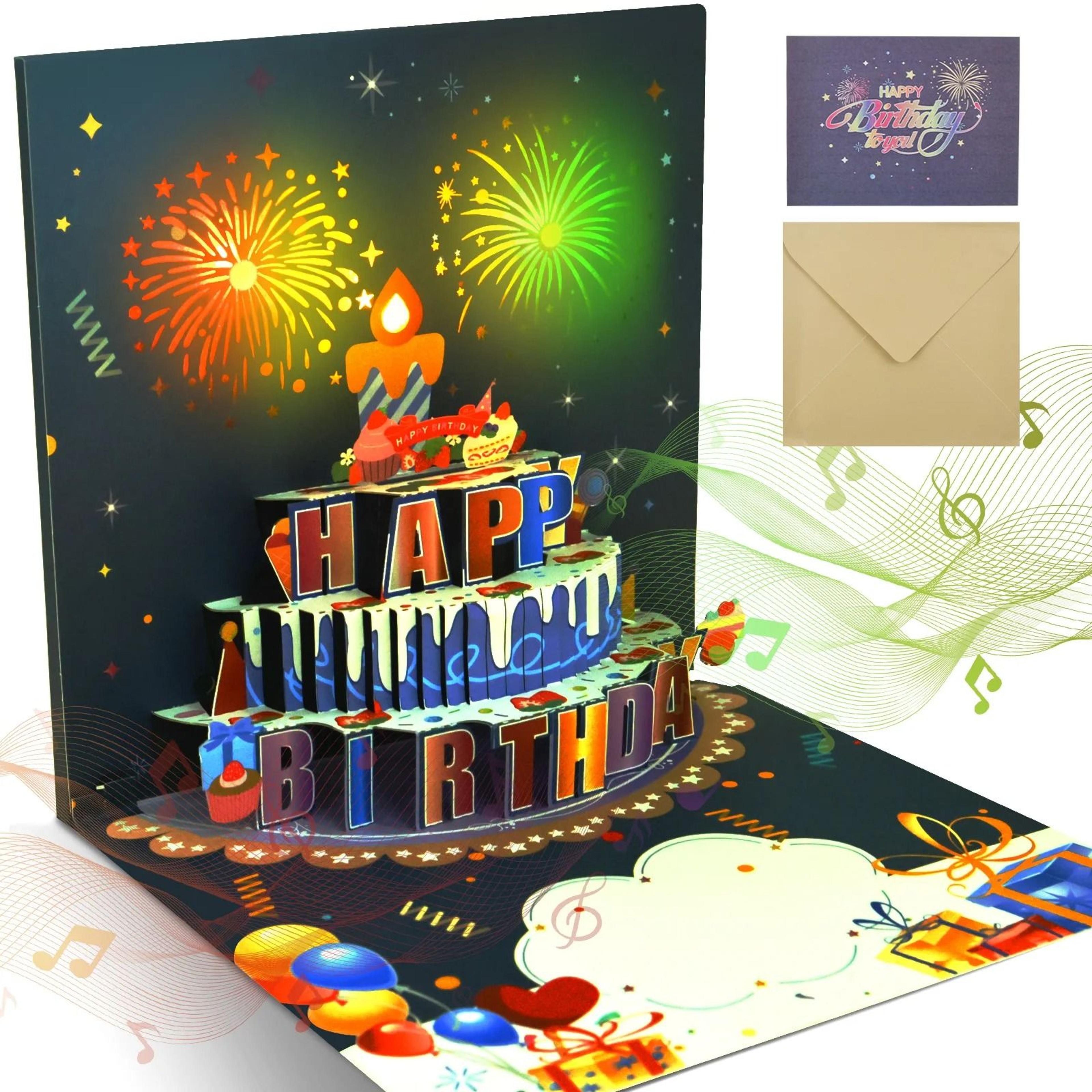 3D Pop Up Musical Birthday Card With Lights 1