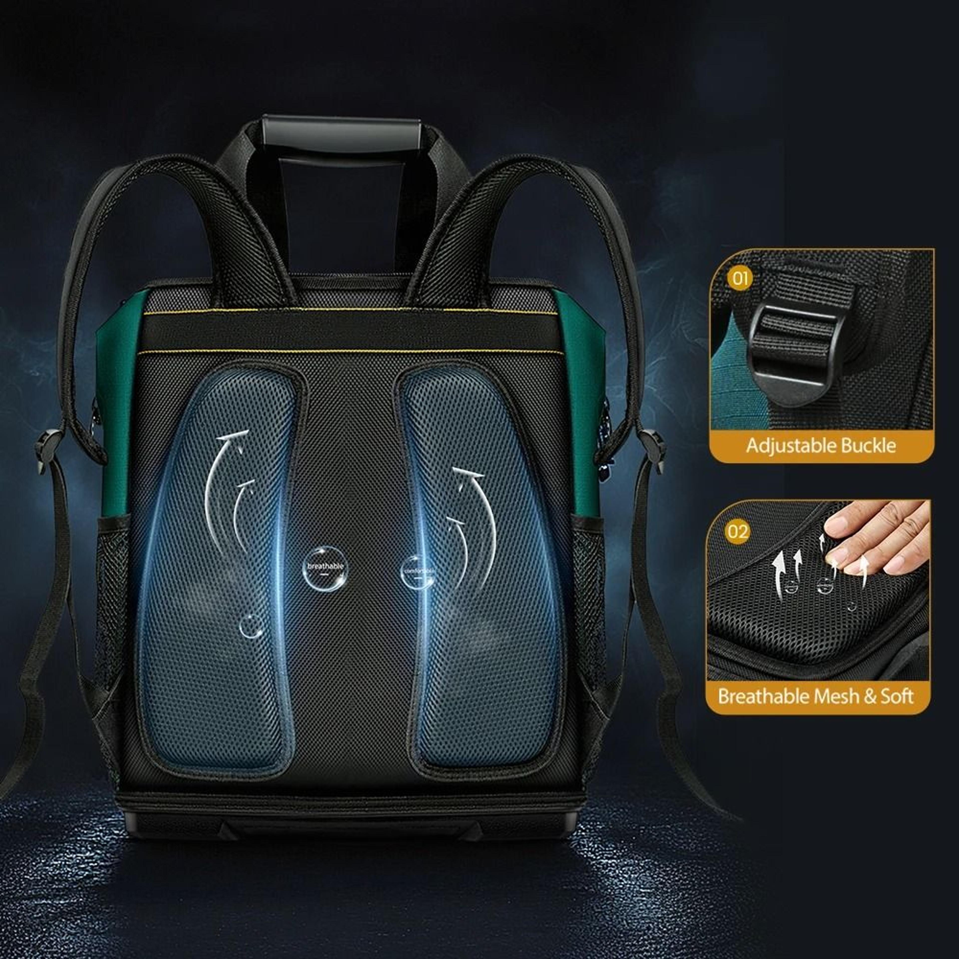 Large Capacity Tool Backpack With Rubber Base 6