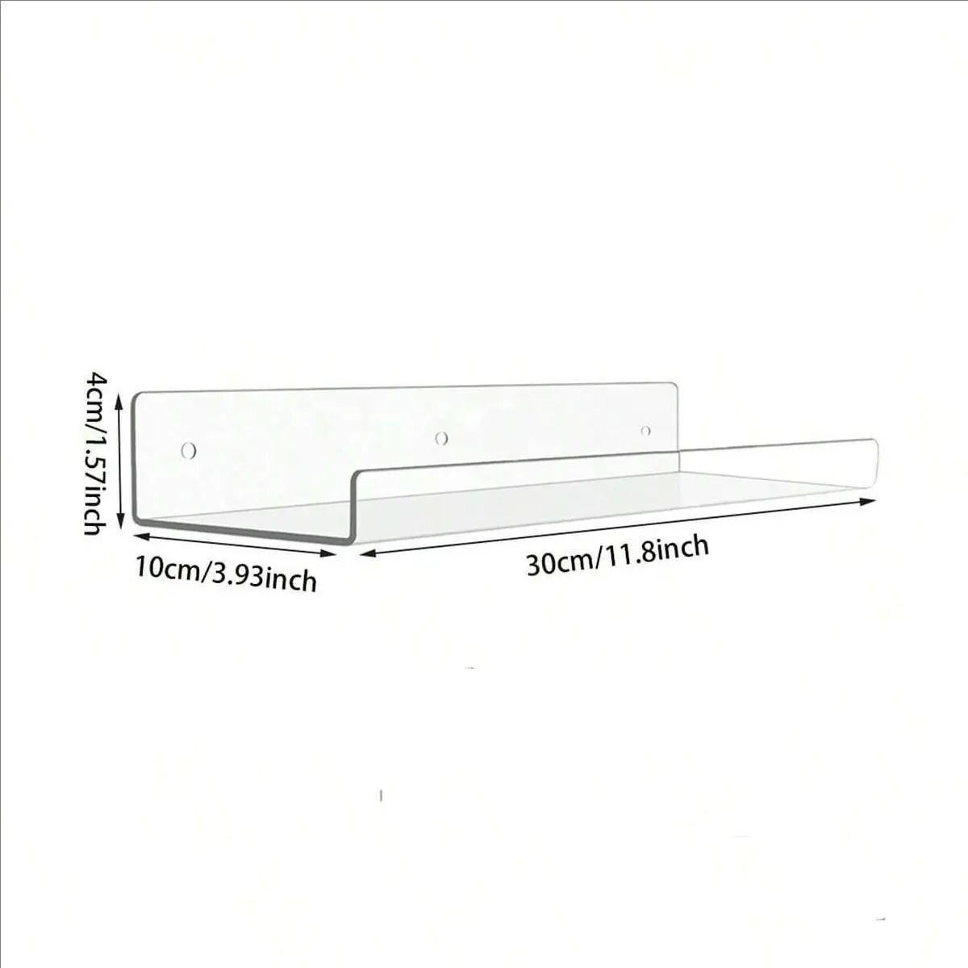 Clear Acrylic Wall Mounted Shelves For Home Organization 1
