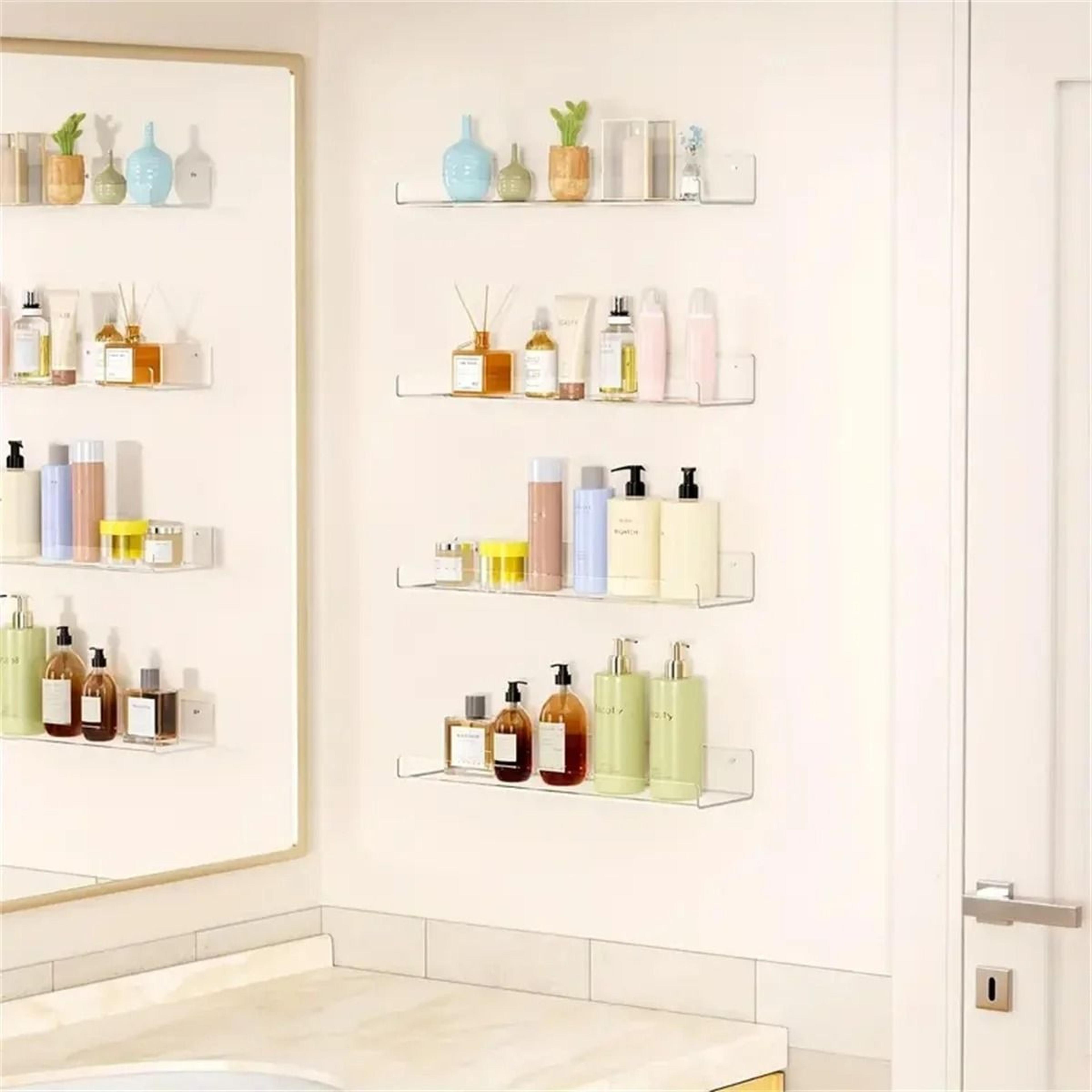 Clear Acrylic Wall Mounted Shelves For Home Organization 5