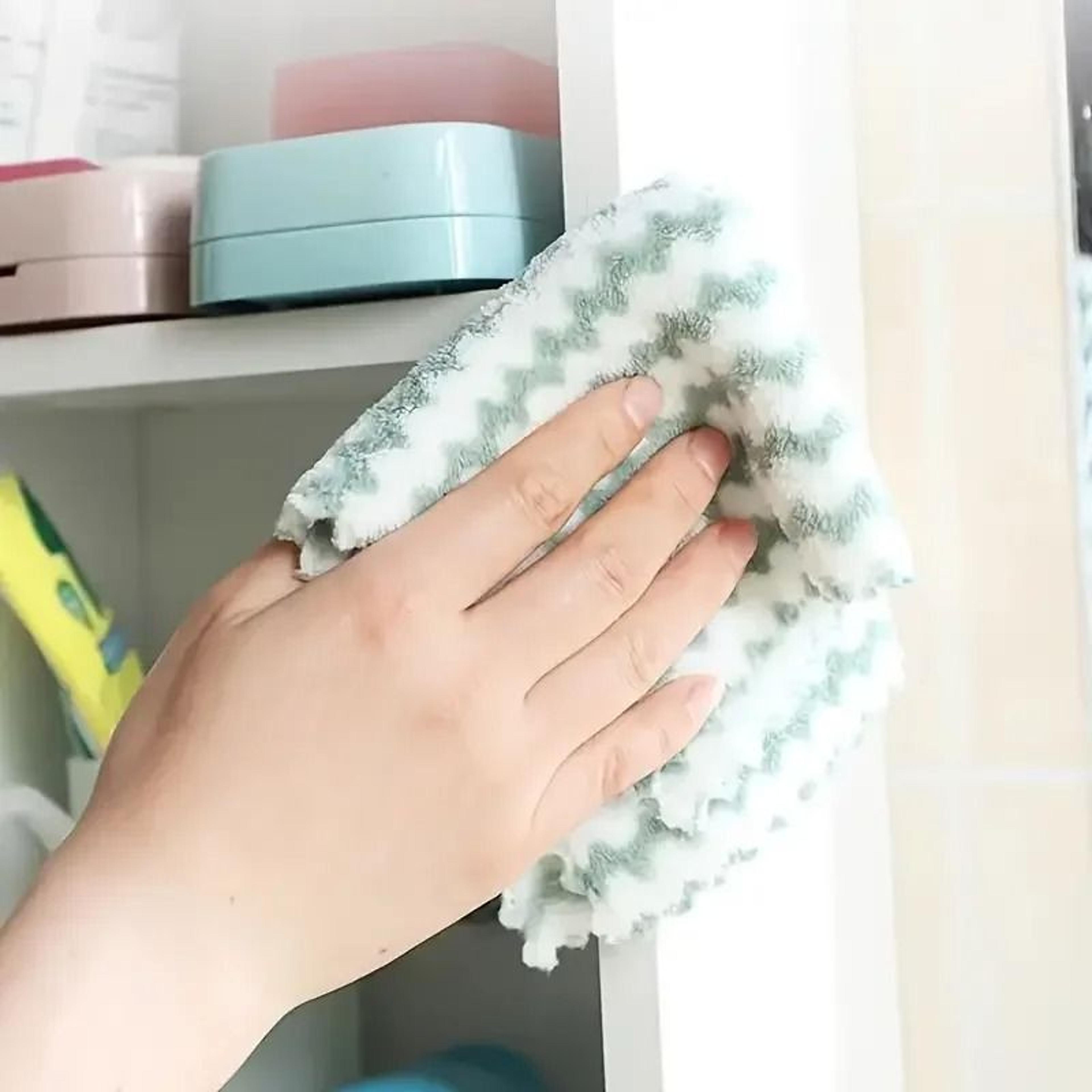 Super Absorbent Coral Fleece Dishcloths For Kitchen Cleaning 4