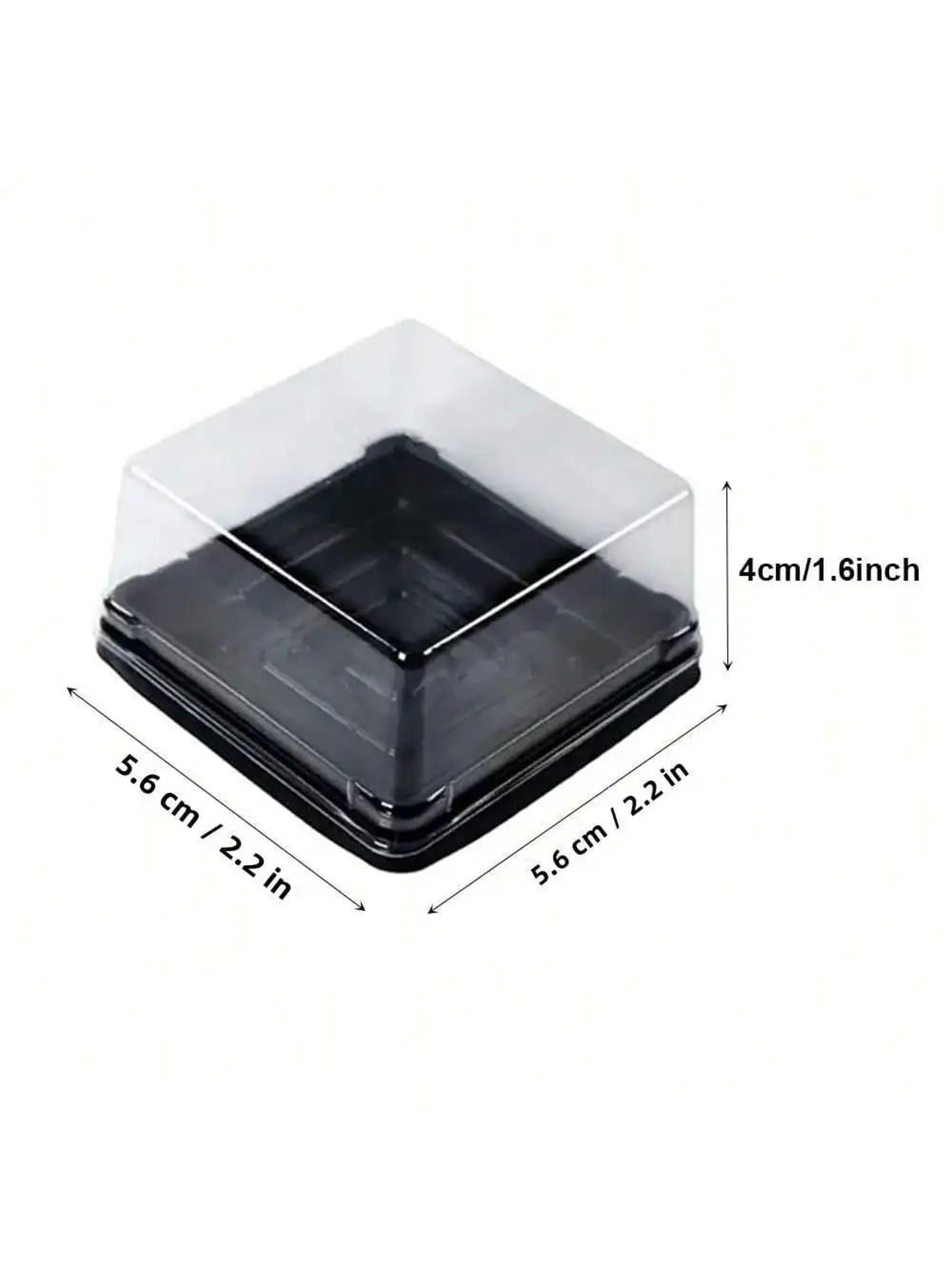 Clear Mini Cupcake Boxes With Gold Base 50 Pack 1