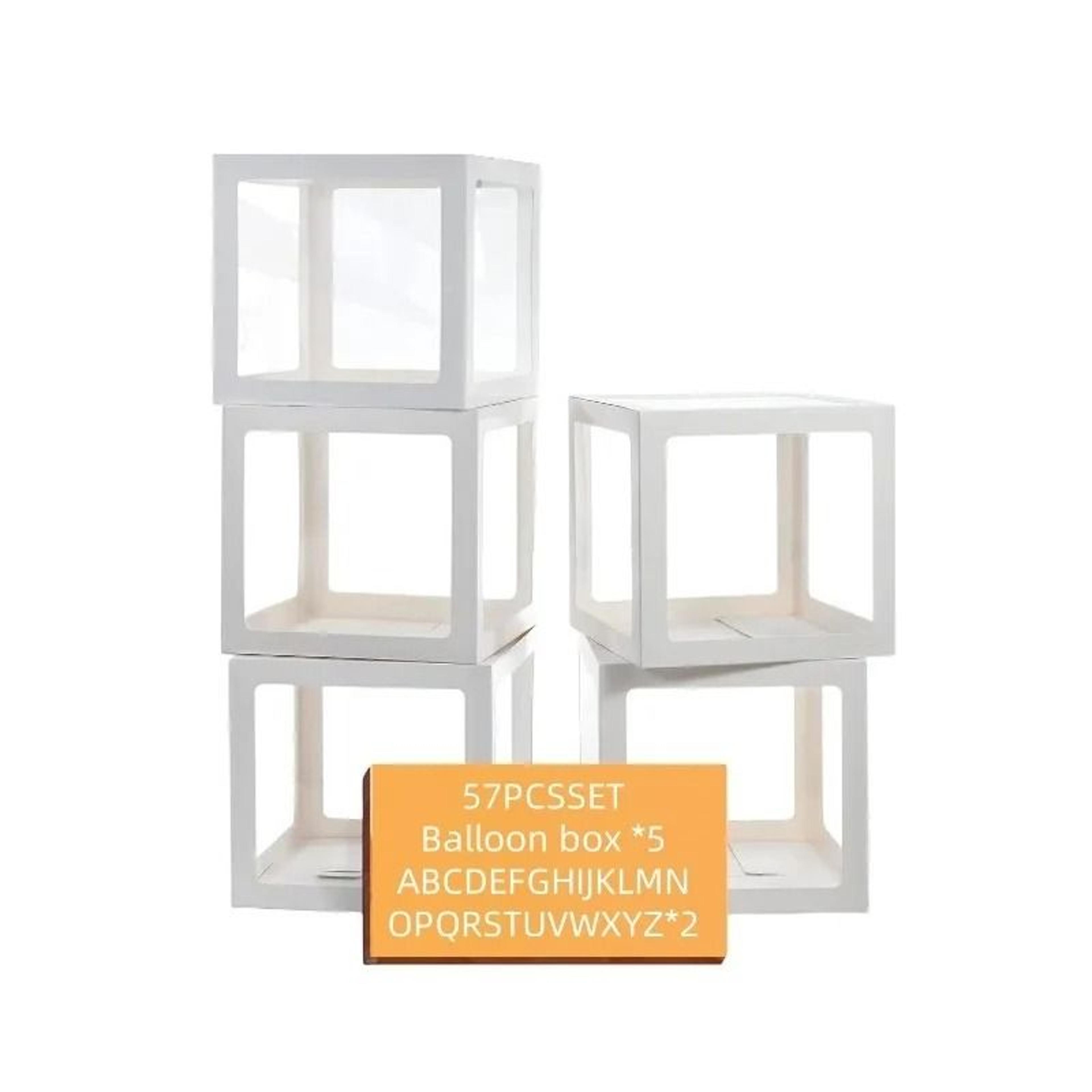 White Balloon Boxes With Letters For Party Decor 5 Pack 6