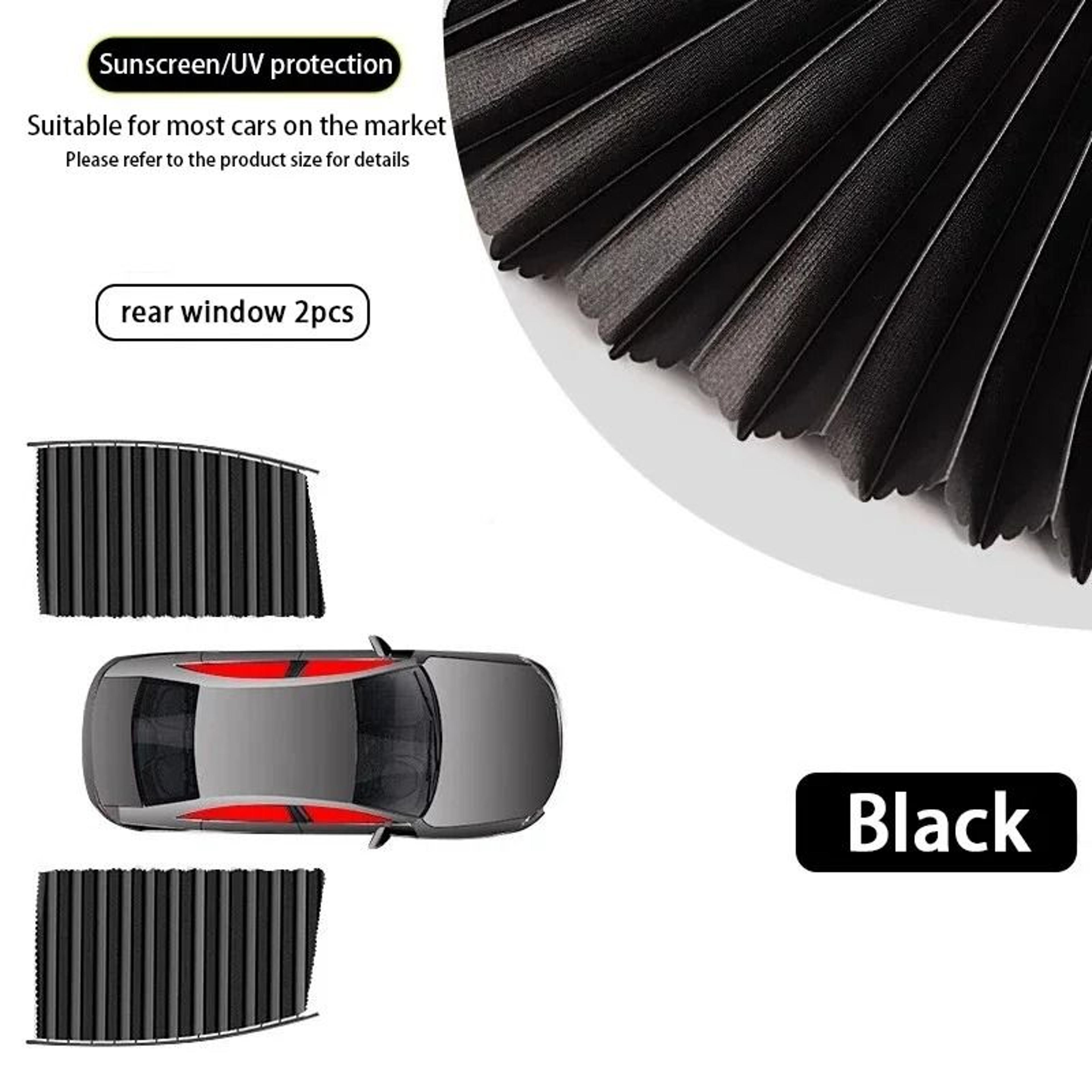 Retractable Car Privacy Curtains For Side Windows 3