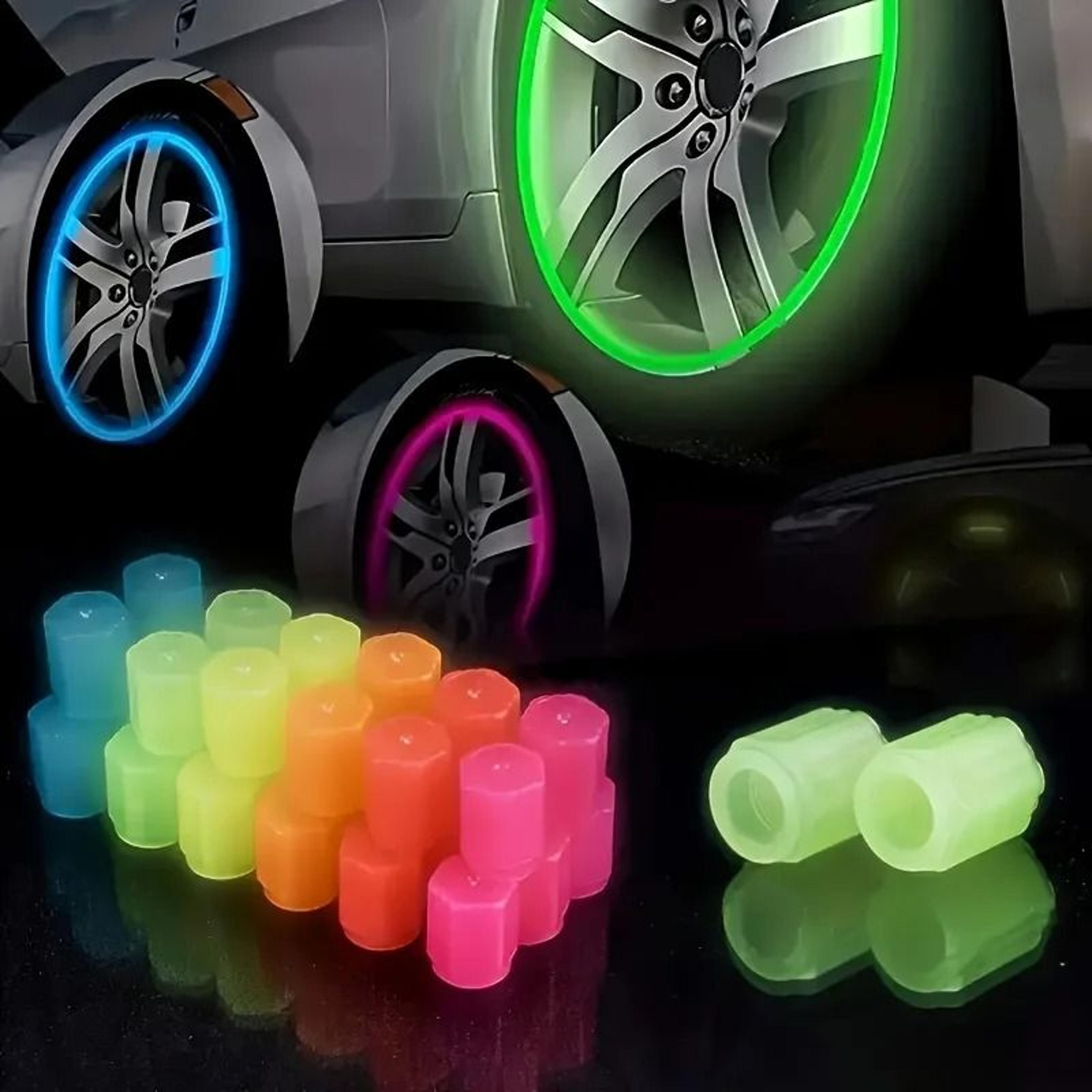 luminous tire valve caps for car motorcycle and bicycle