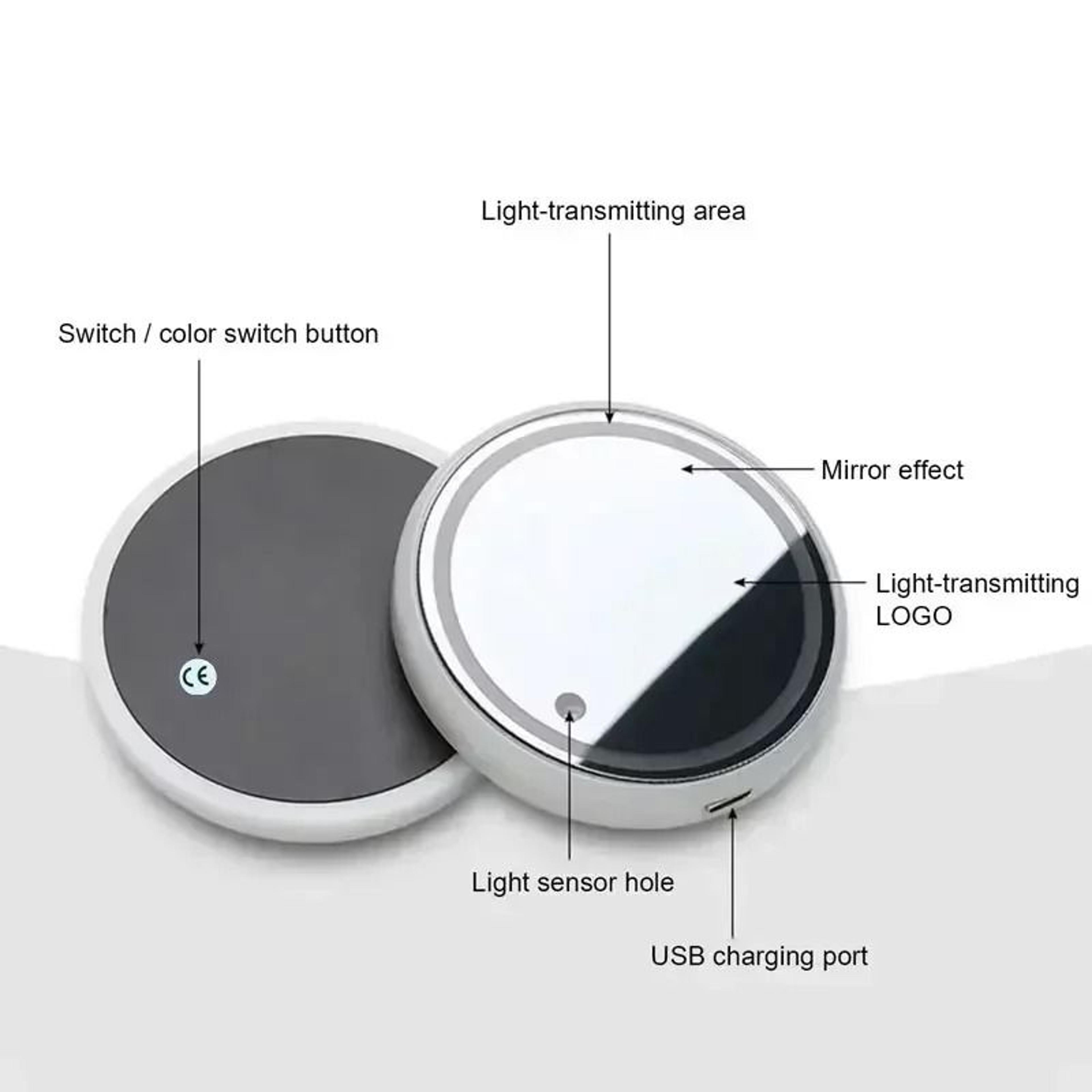 Colorful LED Car Cup Holder Coaster Ambient Light 4