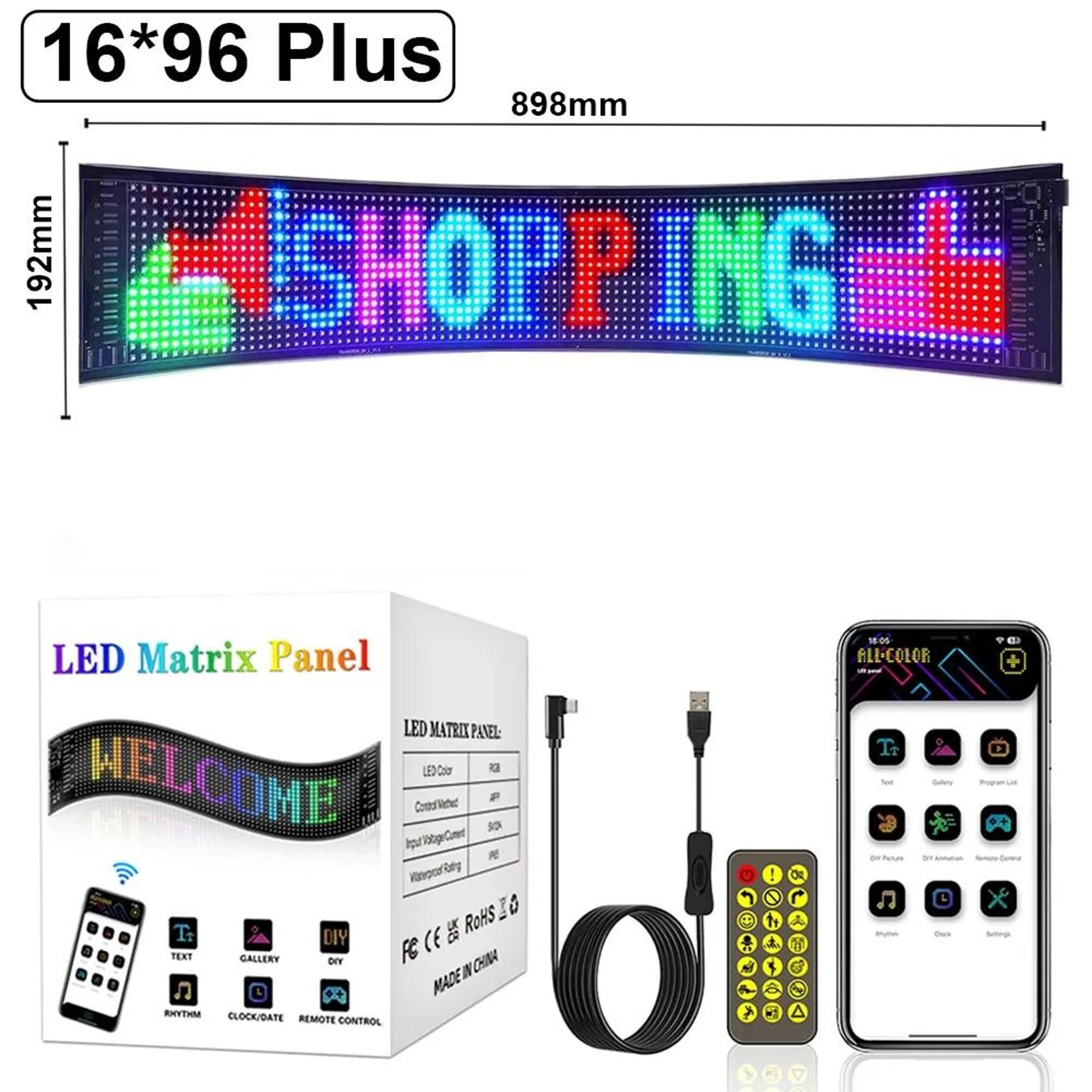 Bluetooth LED Scrolling Sign For Custom Text And GIF Display 3