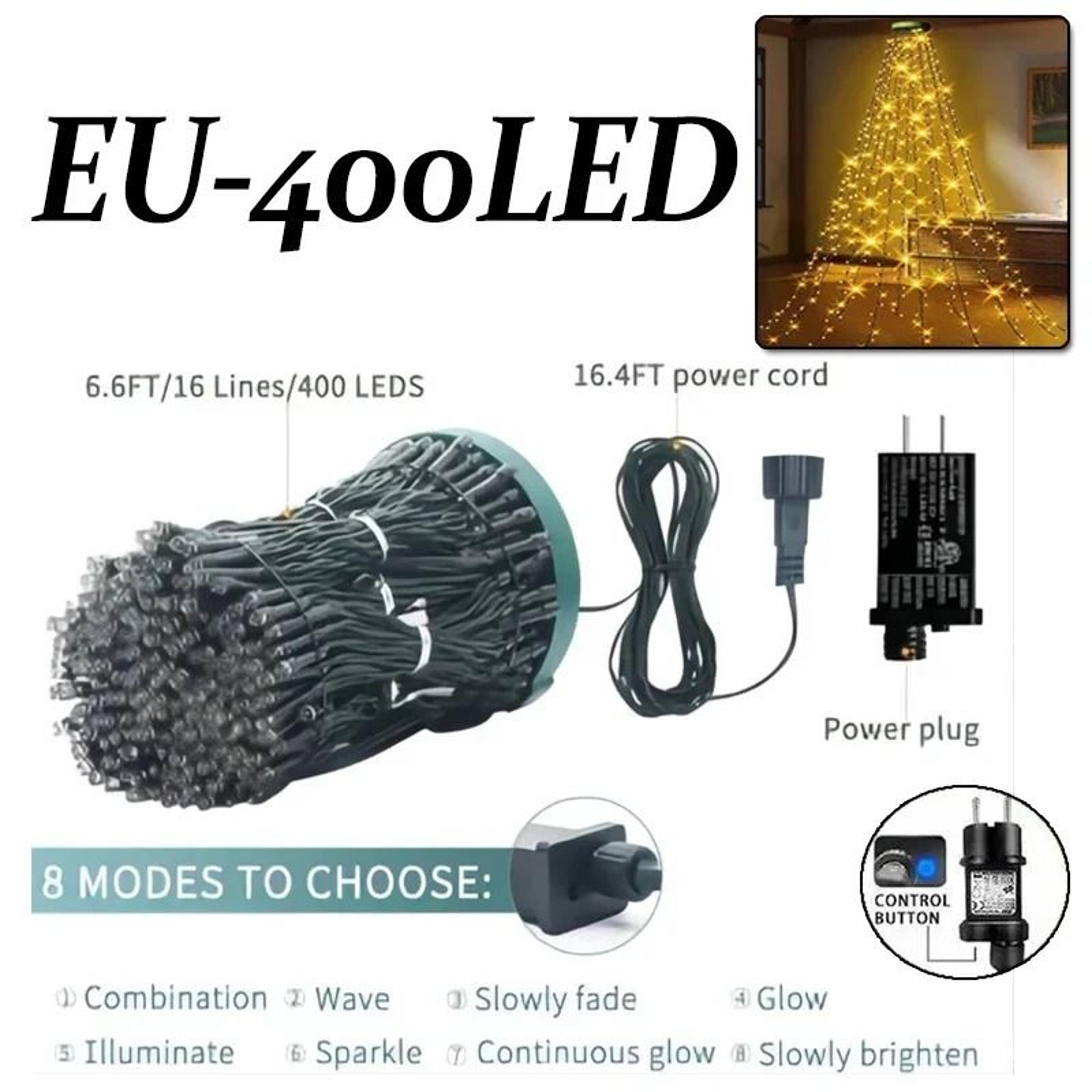 400 LED Christmas Tree Topper Star Waterfall Lights 1
