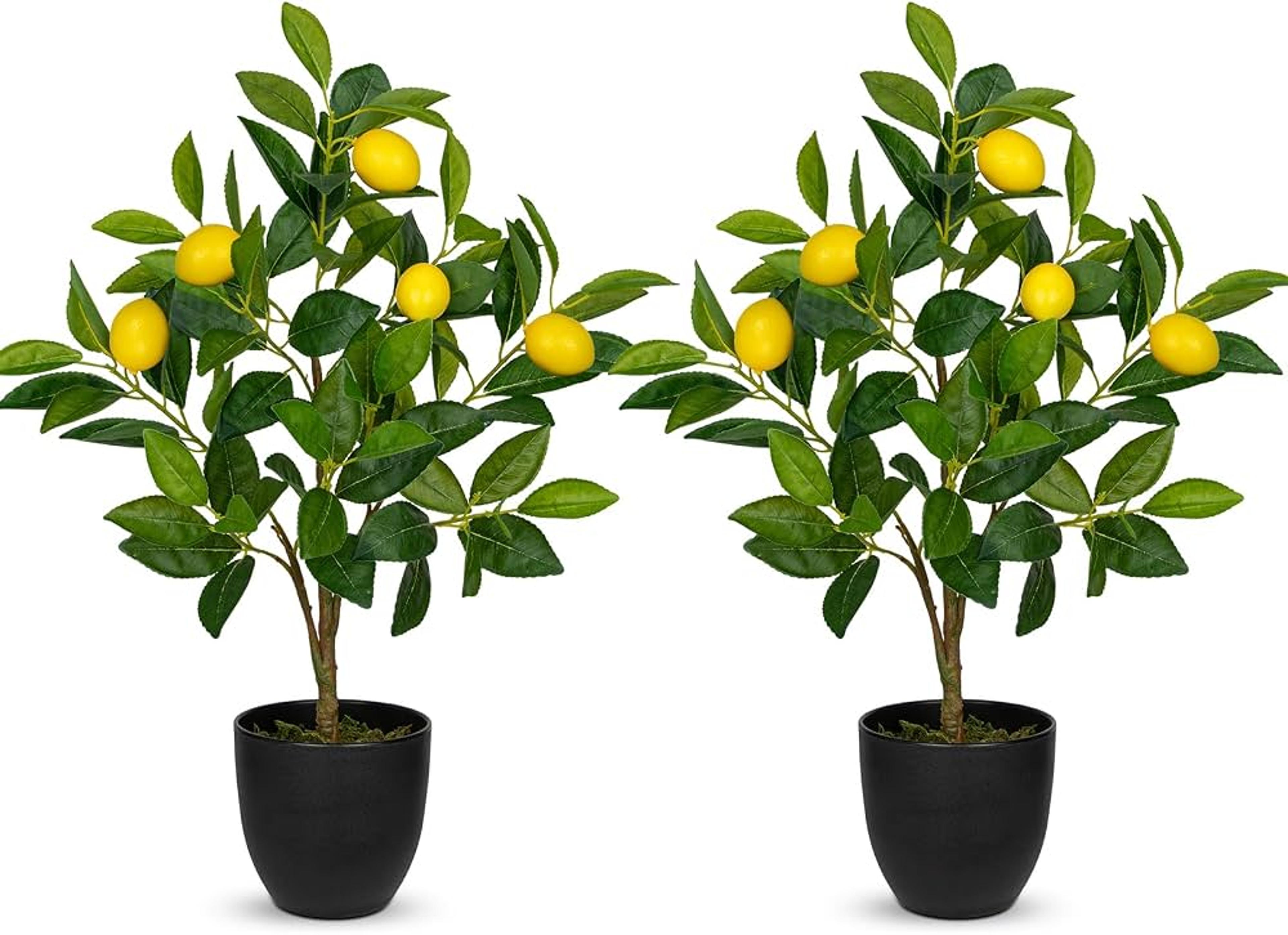 Artificial Lemon Tree Potted Plant For Home Garden Balcony Decor 5