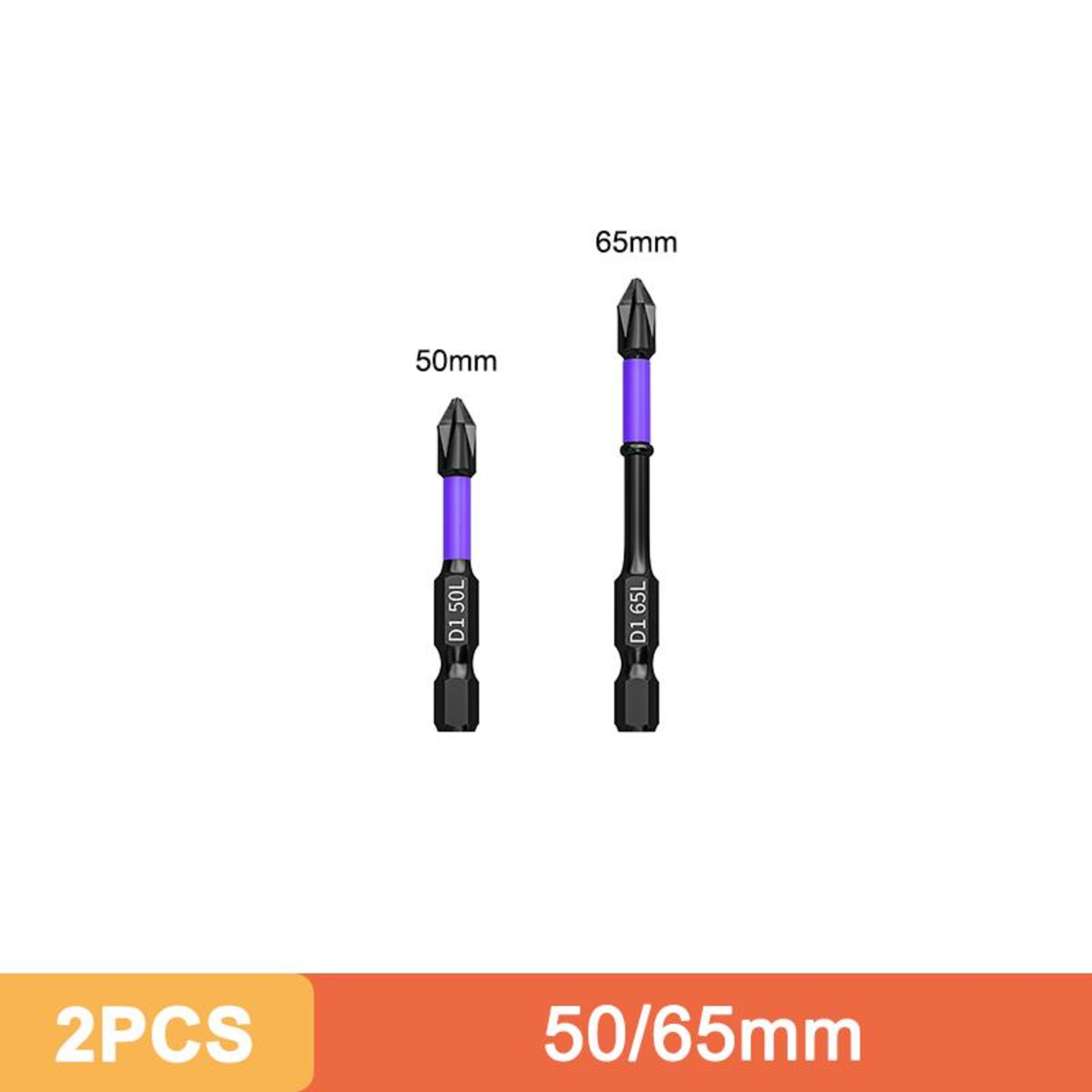2 Piece PH2 Magnetic Screwdriver Bit Set For Drill And Hand Tools 3