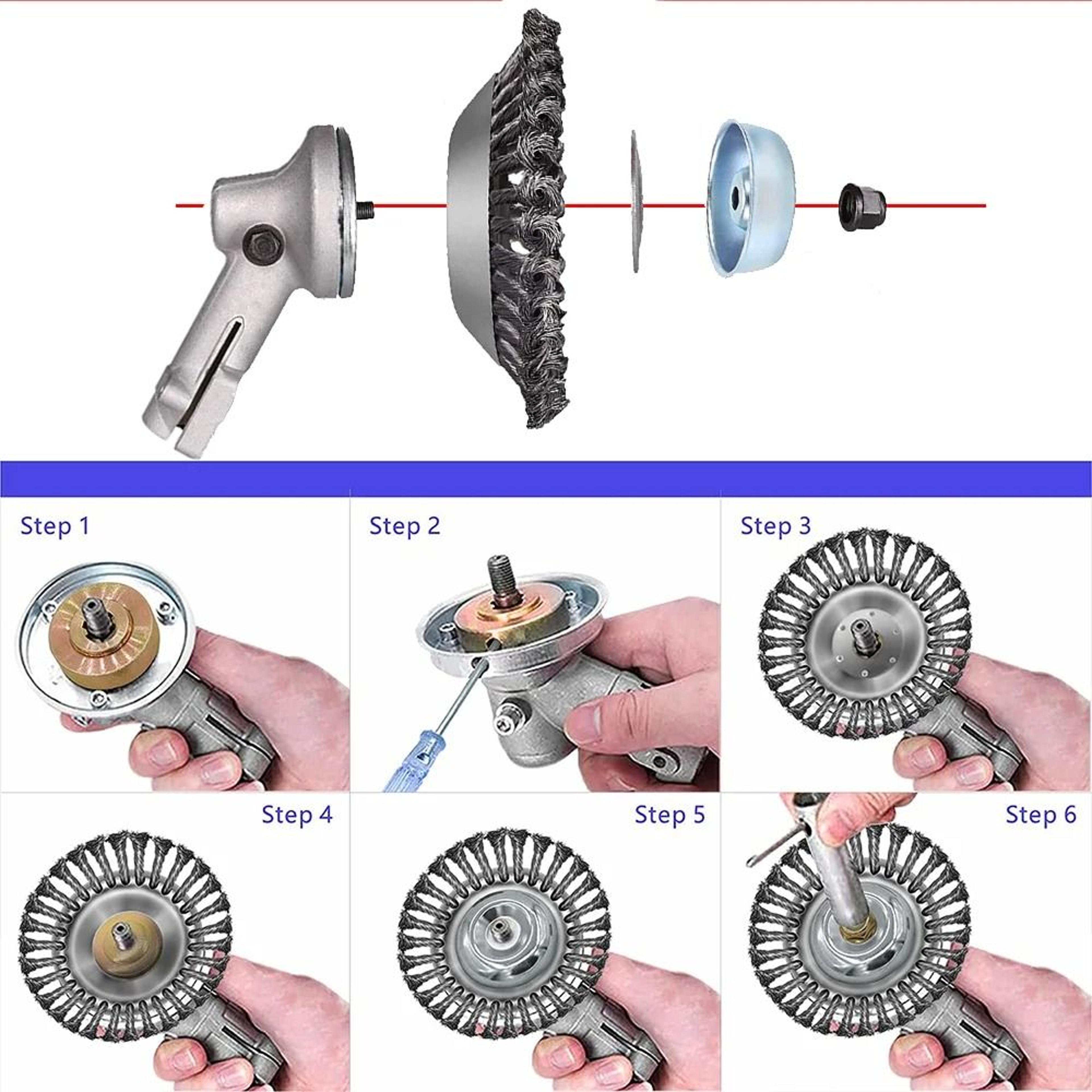 Steel Wire Weed Brush Cutter Head For Grass Trimmer And Lawn Mower 13