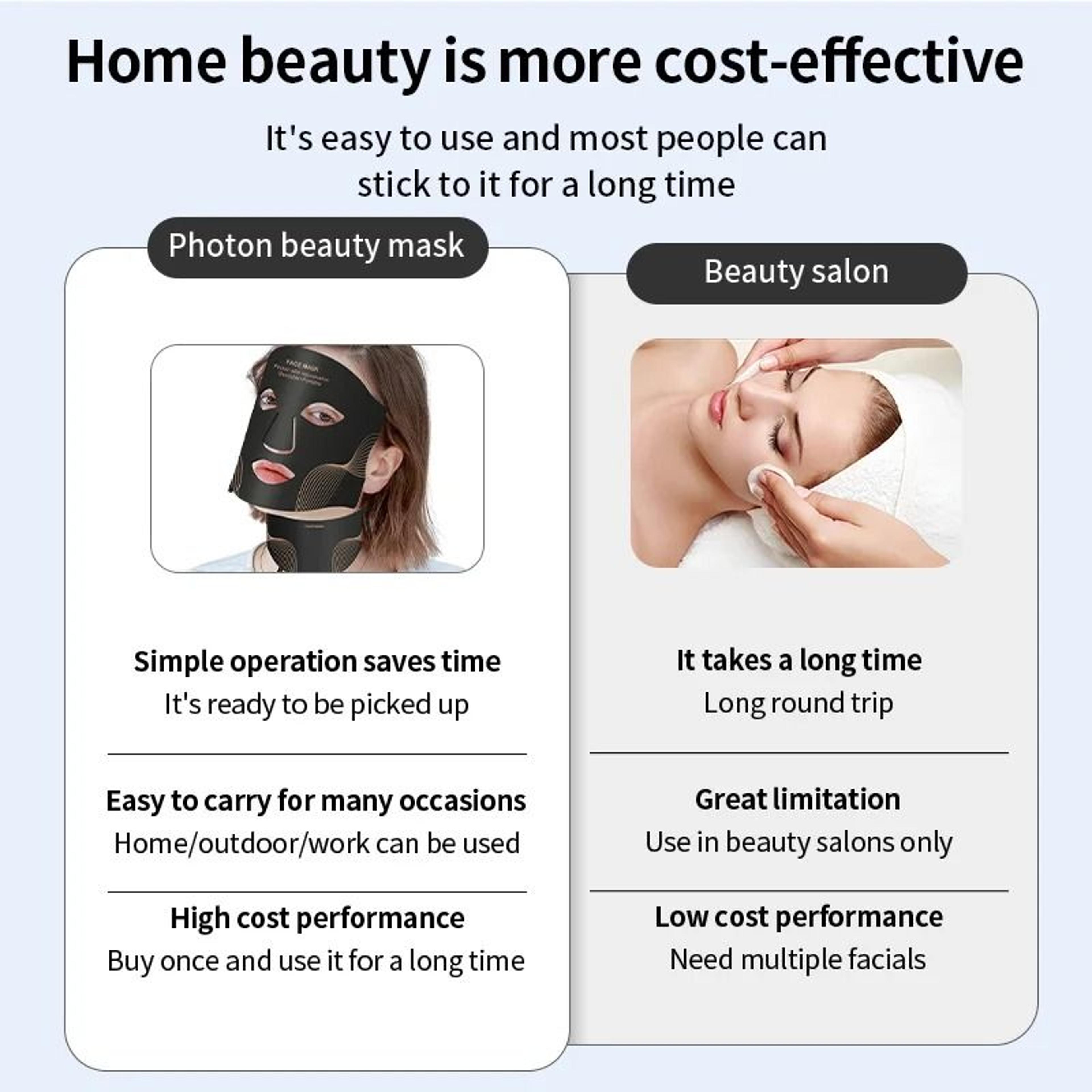 7 Color LED Face And Neck Light Therapy Mask 16